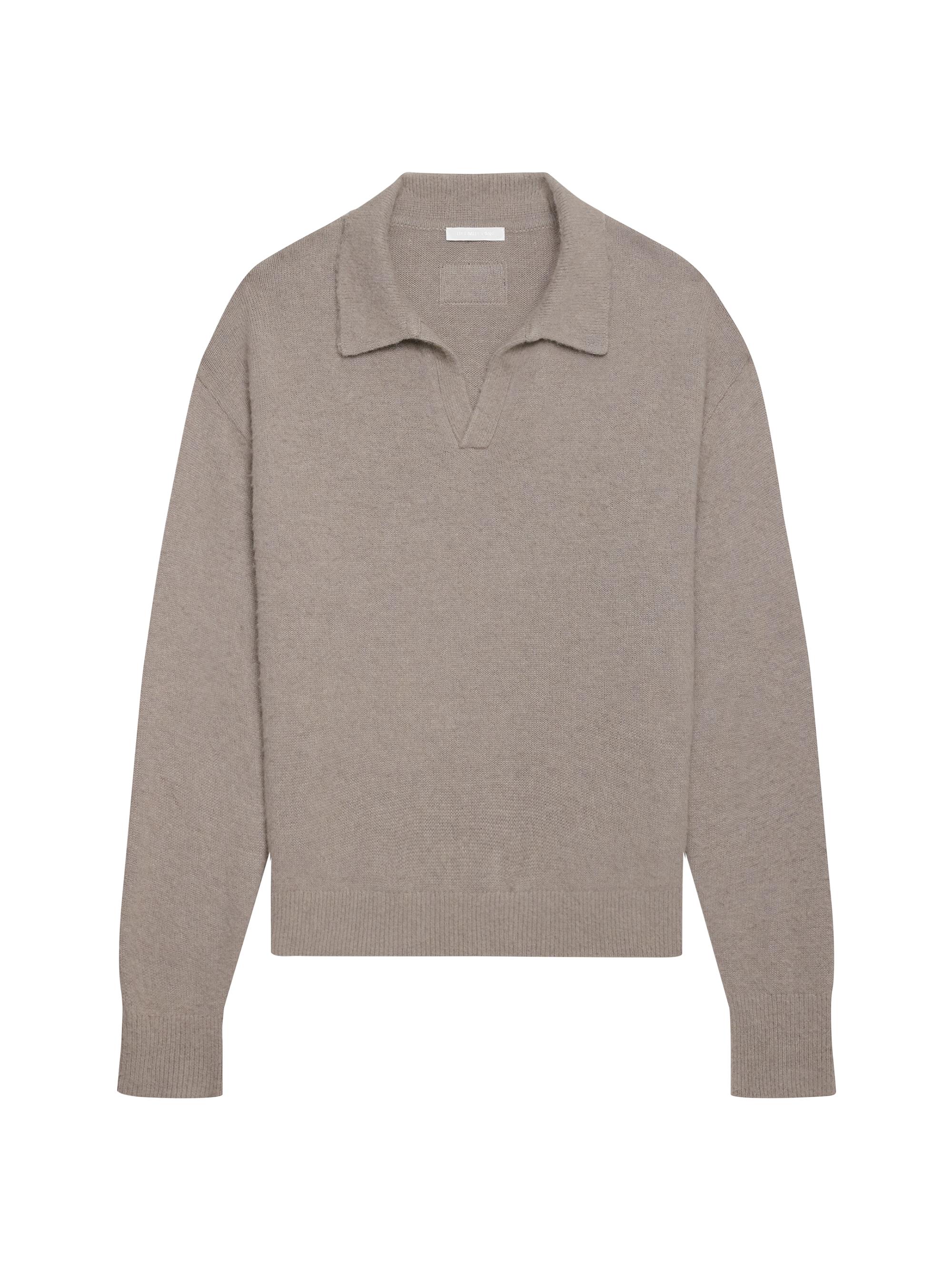 Helmut Lang Men's Brushed Polo Sweater - Fog