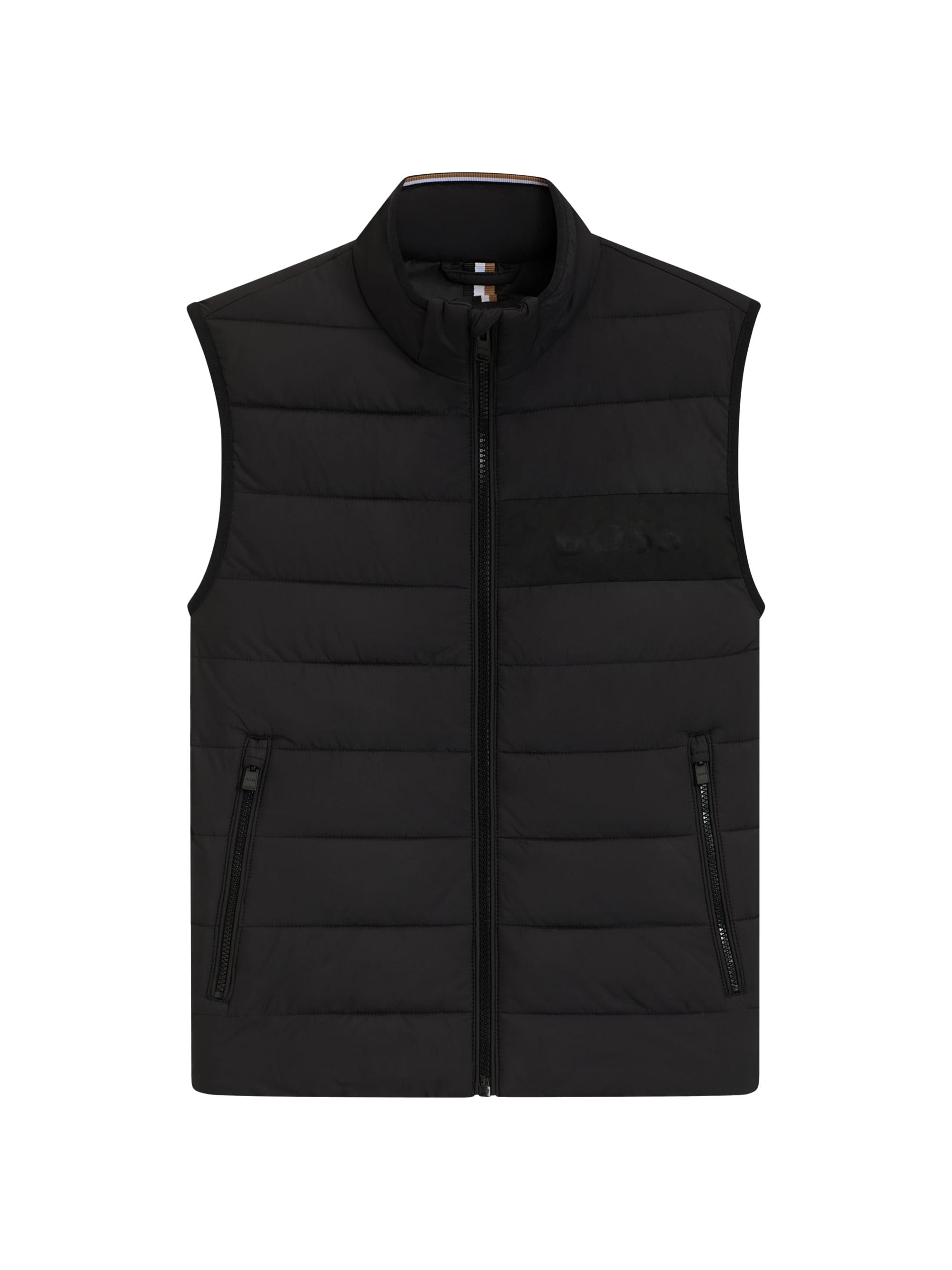BOSS Men's Tonal-Logo Gilet with Water-Repellent Finish - Black