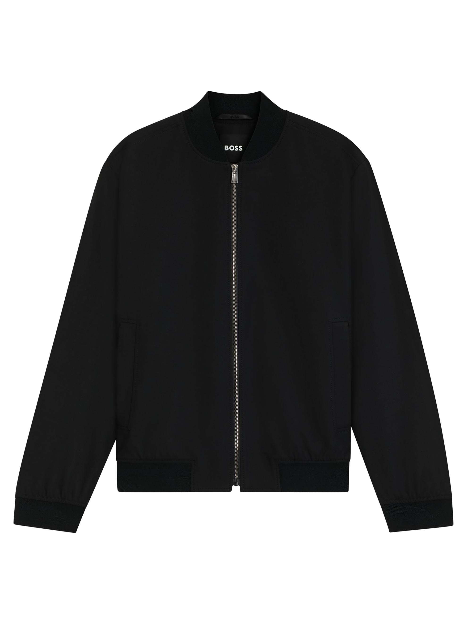 BOSS Men's Machine-Washable Slim-Fit Jacket in Stretch Fabric - Black