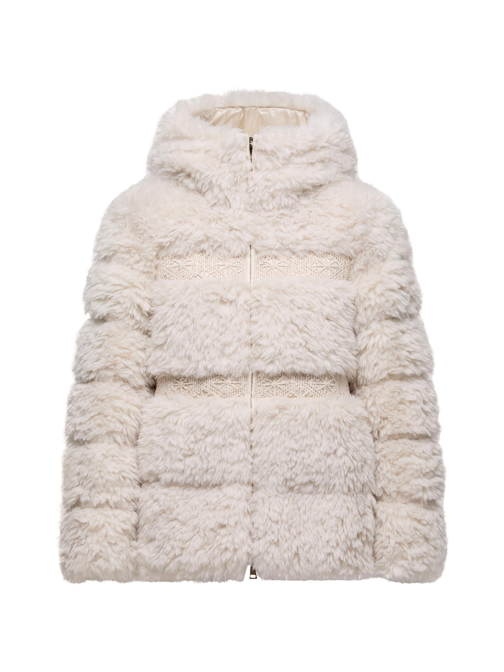 Moncler Women's Verie Puffer Jacket in Teddy - White