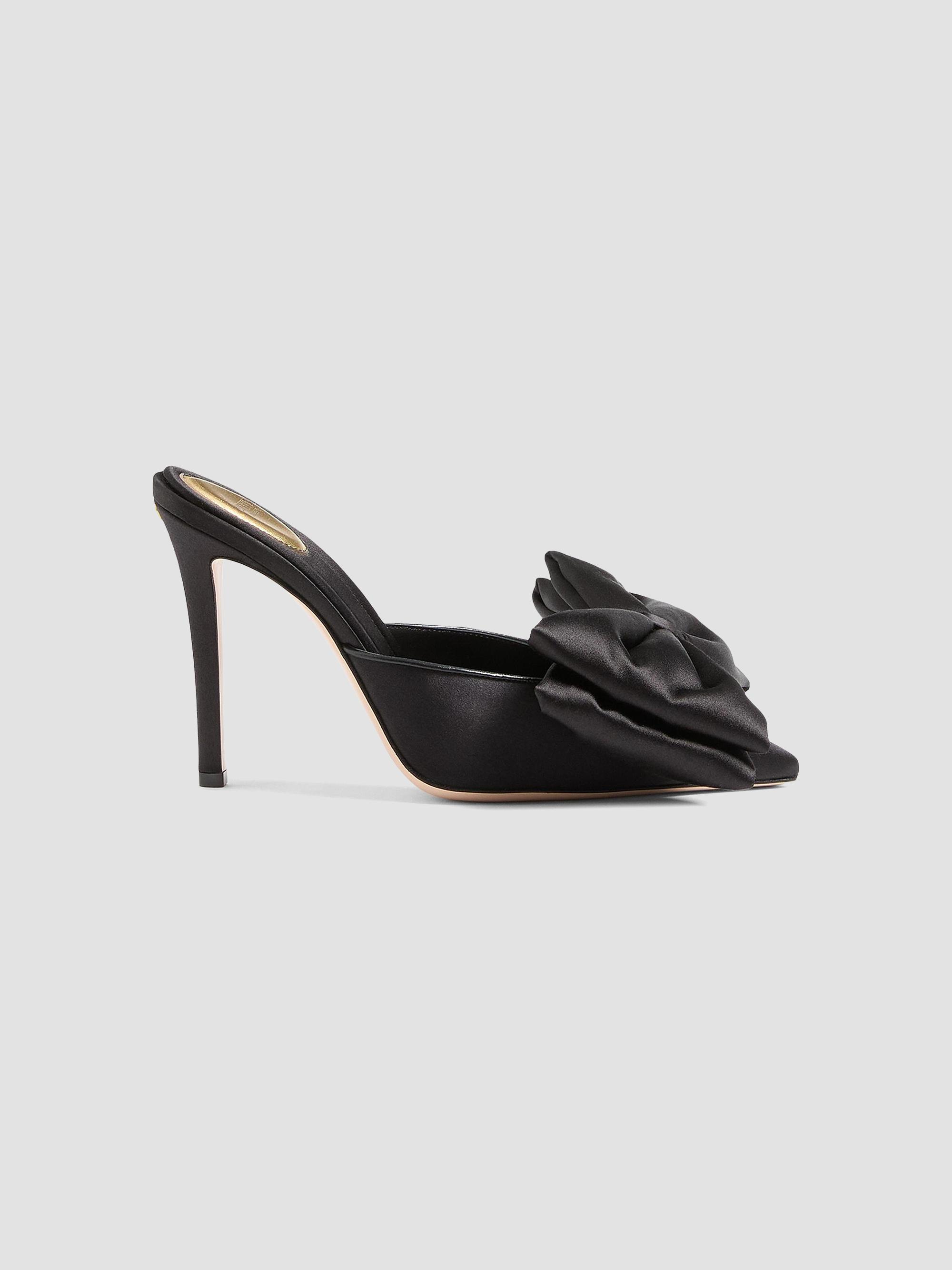 Valentino Garavani Yolande 105MM Satin Mules | Saks Fifth Avenue