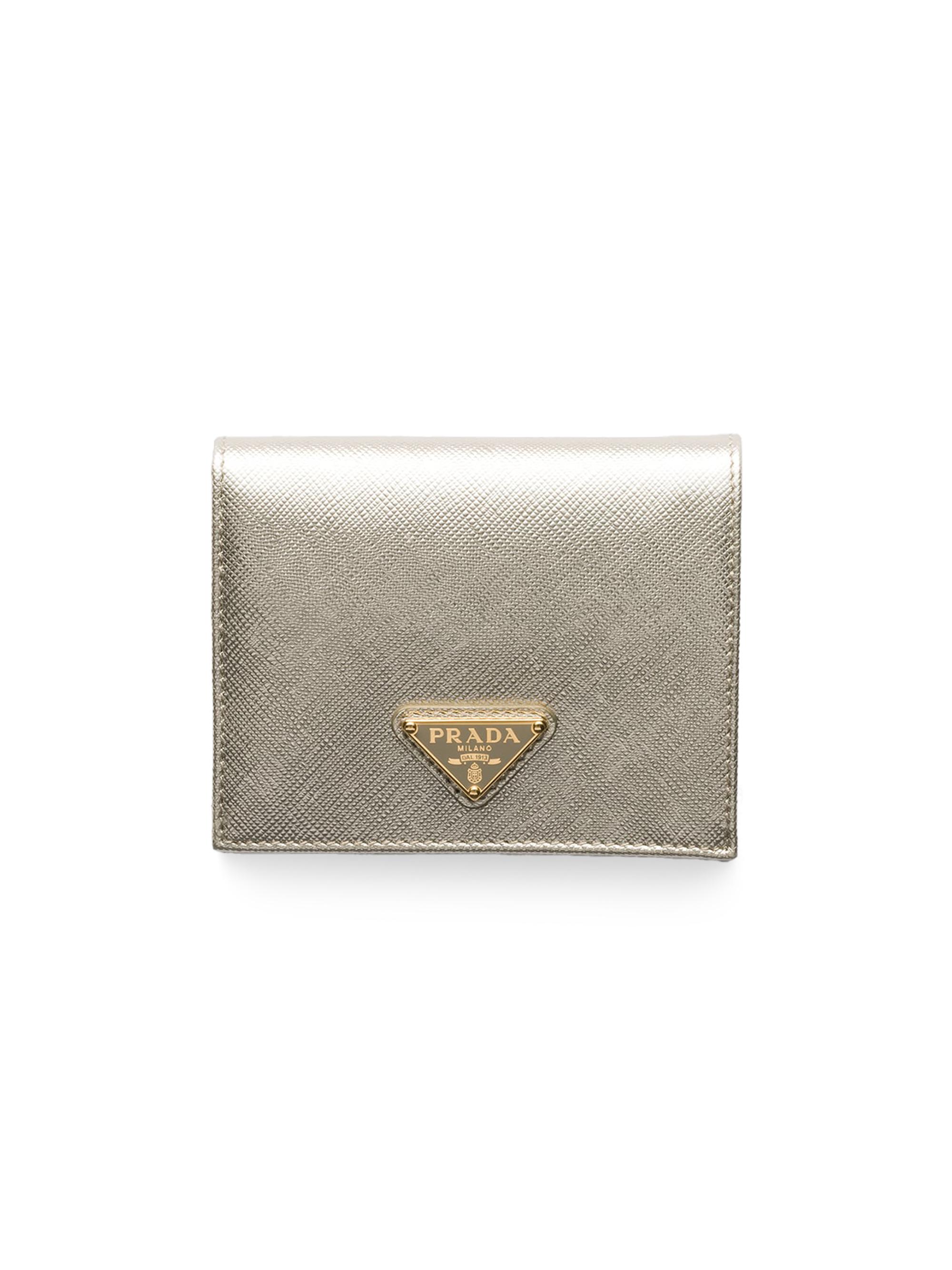 Prada Women's  Saffiano Leather Wallet - Gold