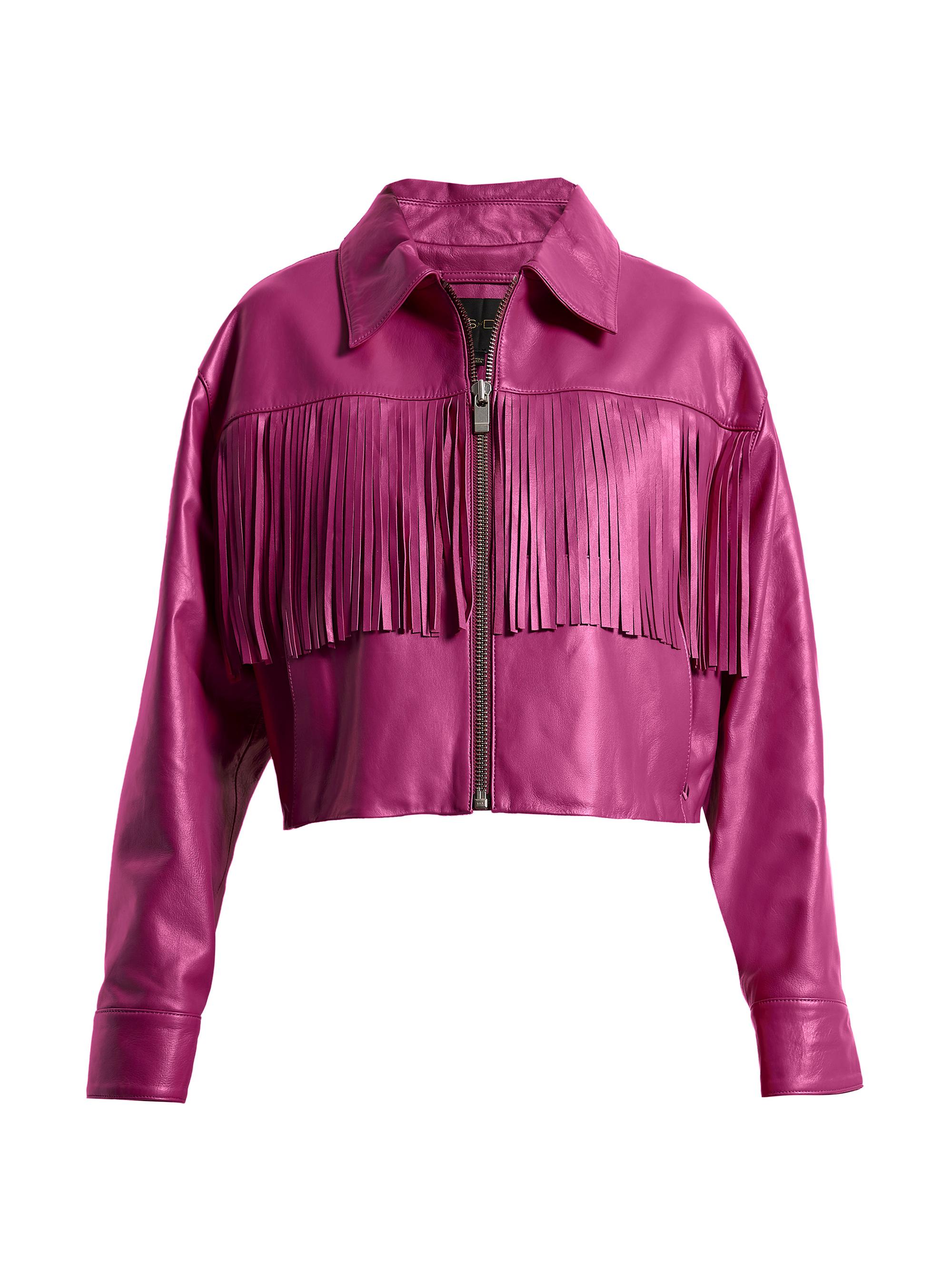 AS by DF Women's Jeremiah Upcycled Leather Fringe Jacket - Rose