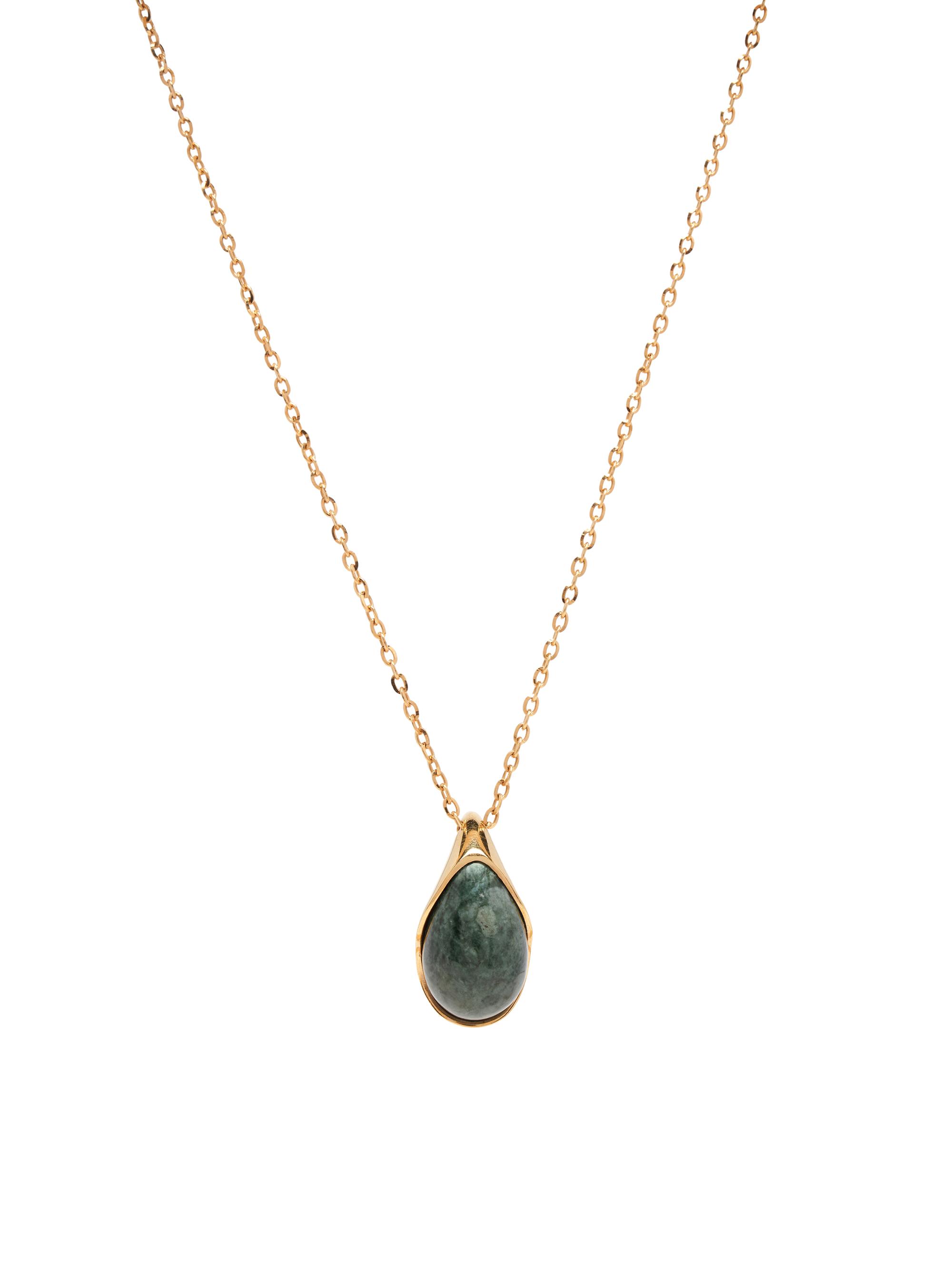 Bottega Veneta Women's 18K-Gold-Plated & Marble Pendant Necklace - Green Marble Alpi
