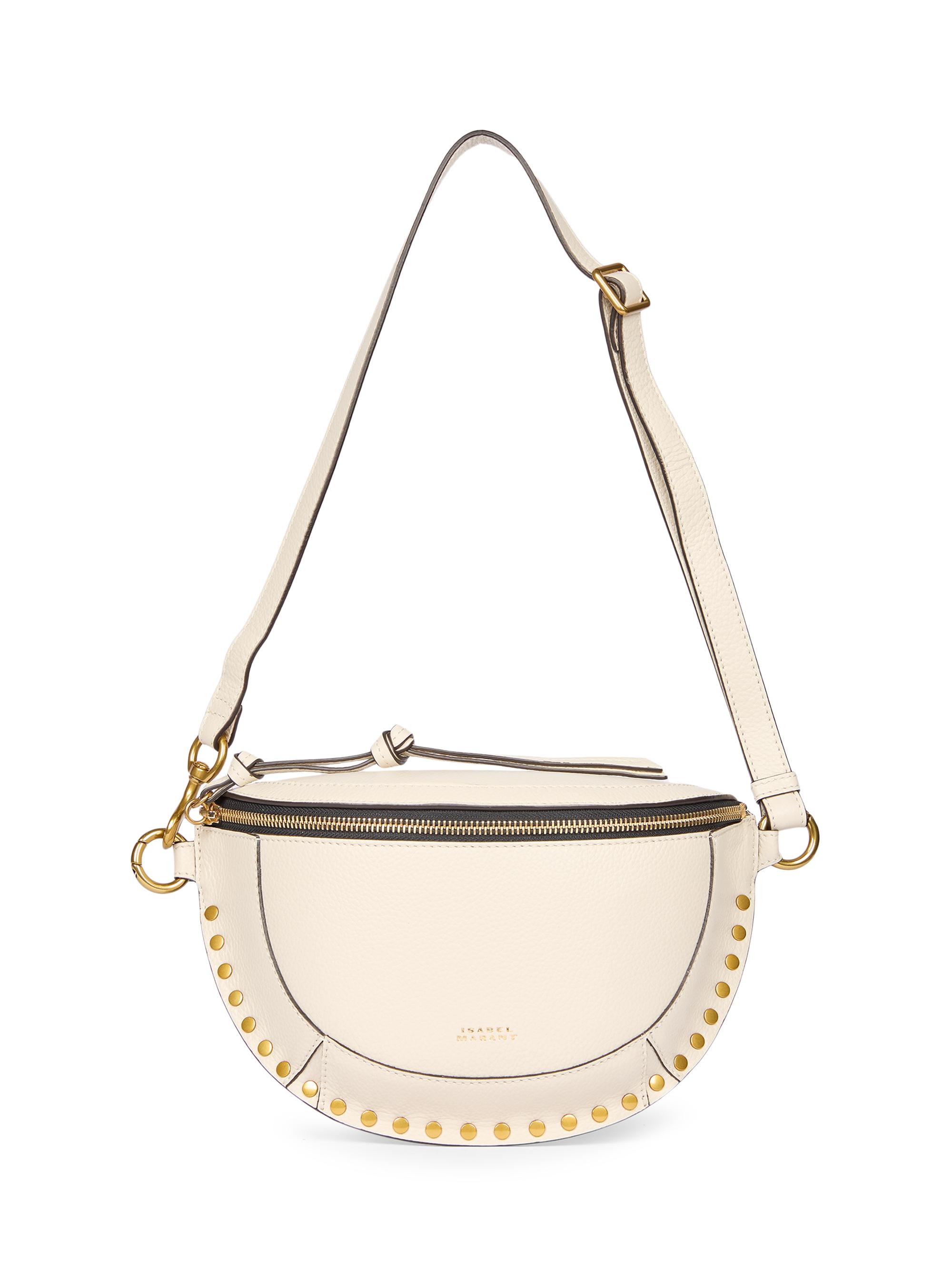 Isabel Marant Women's Skano Studded Leather Shoulder Bag - Brick