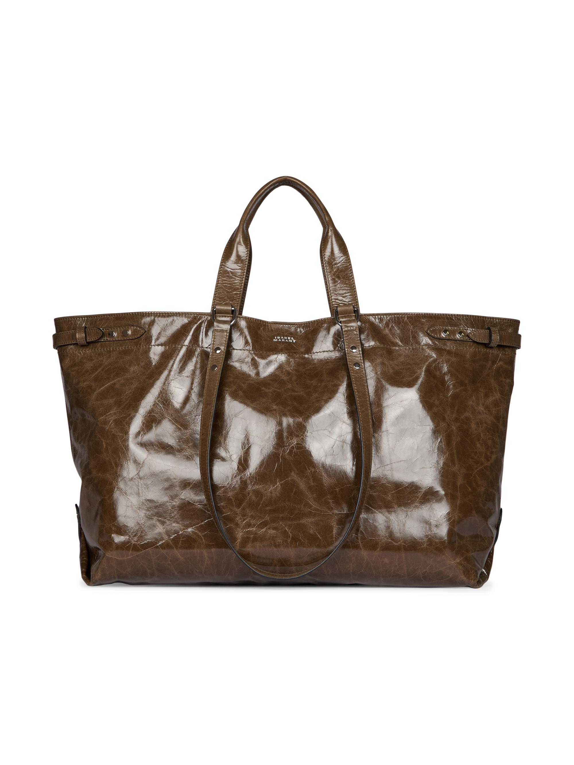 Isabel Marant Women's Winna Leather Tote Bag - Moss Green