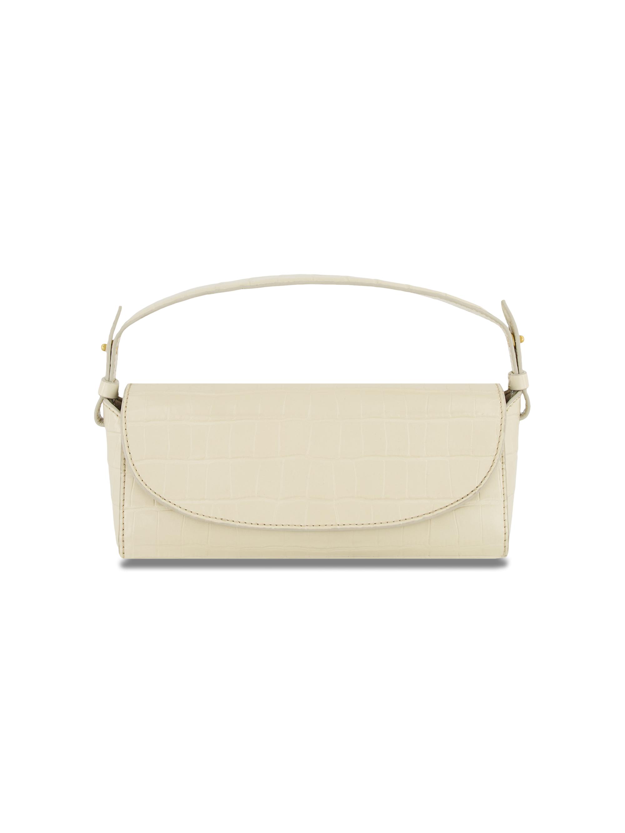 Vince Women's Sabrina Croc-Embossed Leather Top-Handle Bag - Moonlight