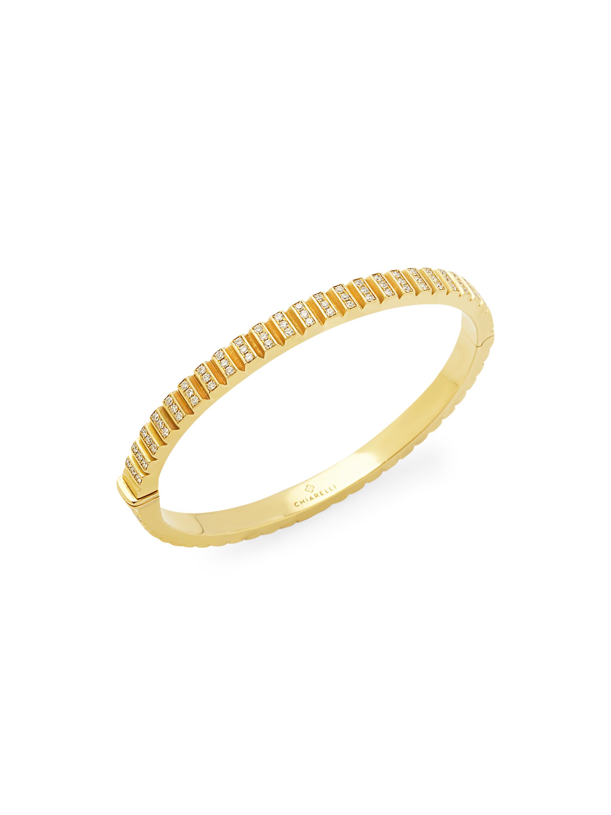 Chiarelli Milano Women's Riflessi 18K Yellow Gold & 1.45 TCW Diamond Bangle Bracelet - Yellow Gold