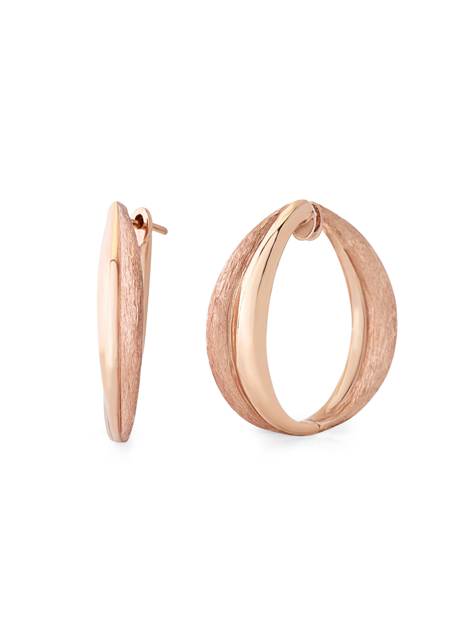 Chiarelli Milano Women's Ulivo 18K Rose Gold Hoop Earrings - Rose Gold