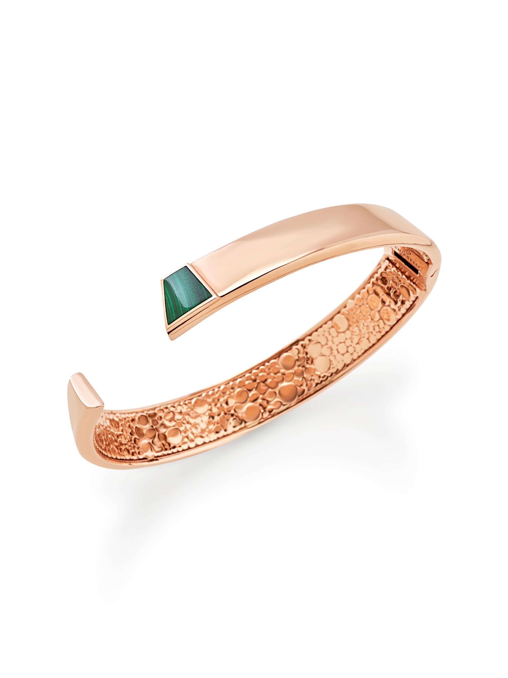 Chiarelli Milano Women's Volumi 18K Rose Gold & Malachite Cuff