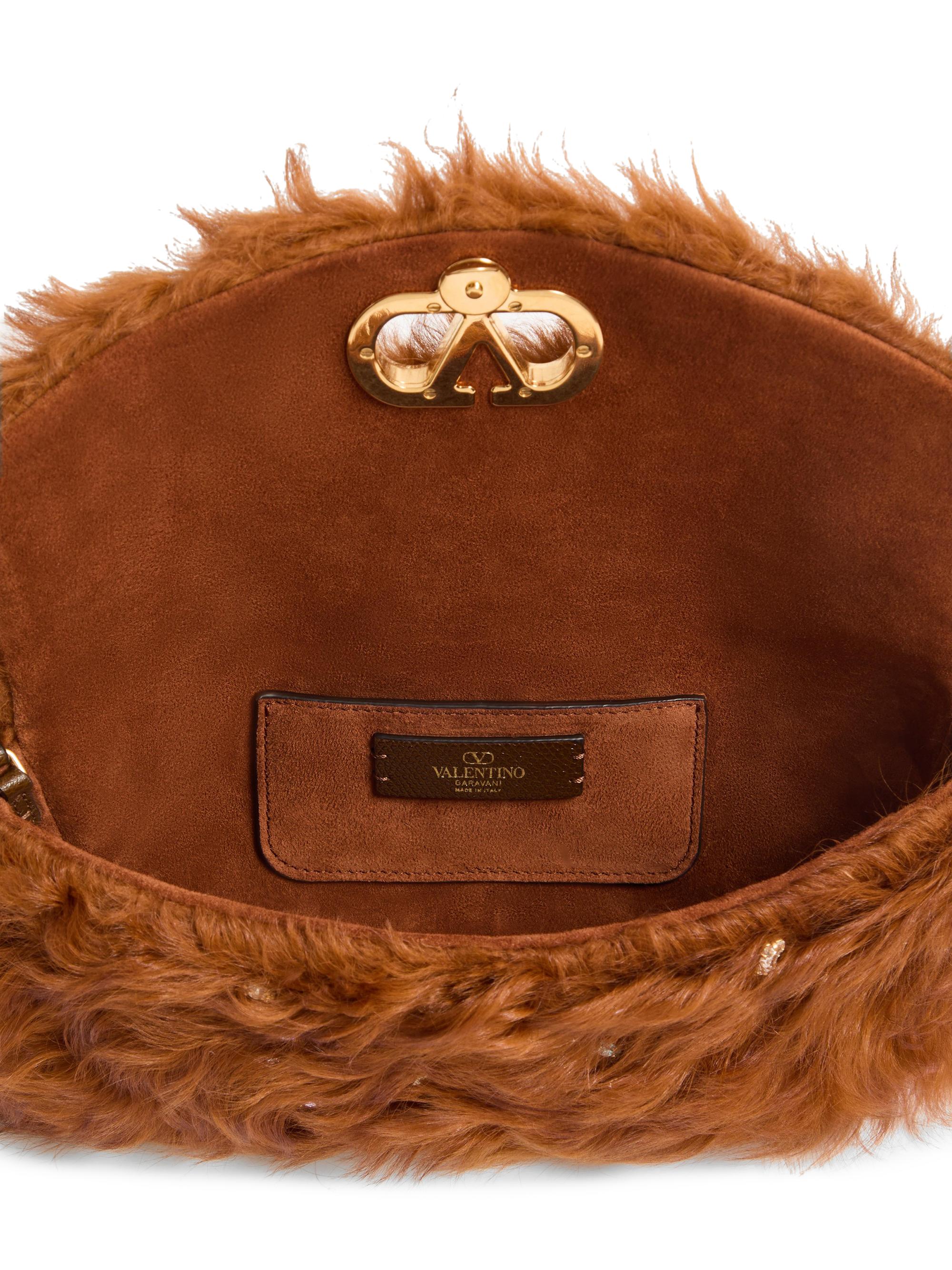 VALENTINO2022年ホリデーGo-Clutch♡ Valentino Garavani Devain Small Clutch in Lamb with Rhinestones