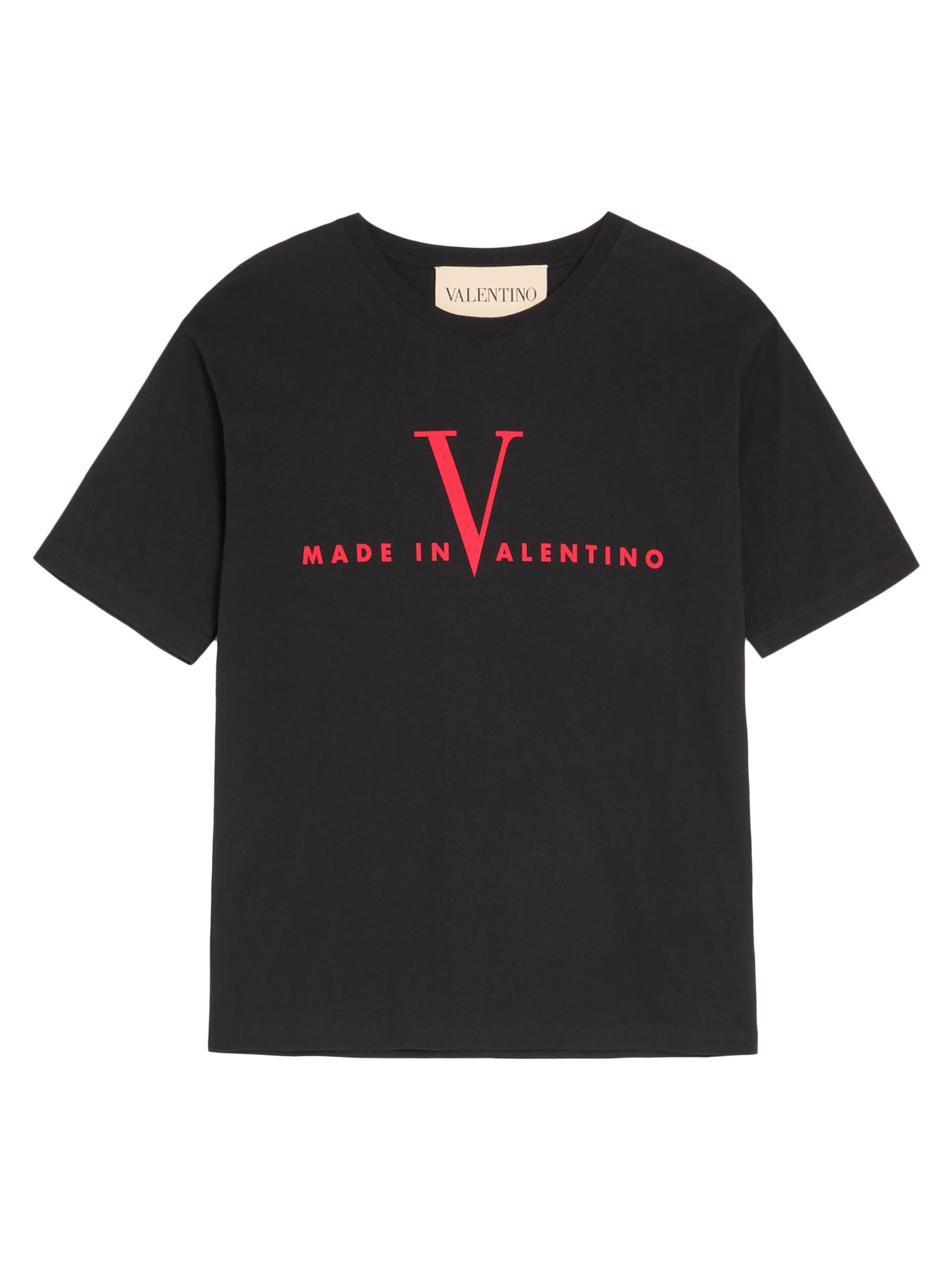 Valentino Garavani Cotton T-Shirt with Chez Print | Saks Fifth Avenue