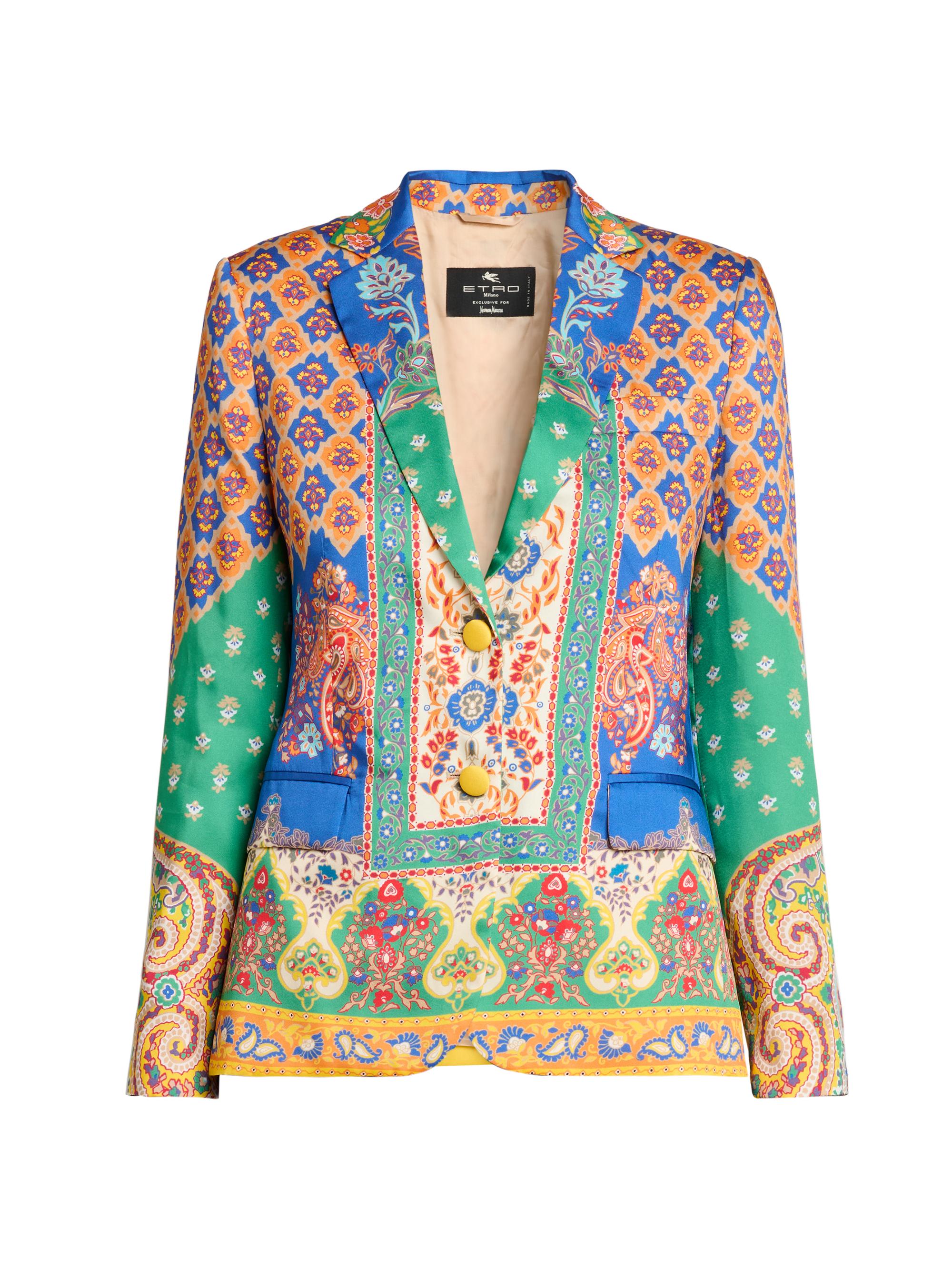 Etro Women's Paisley Print Blazer - Printed Green Base