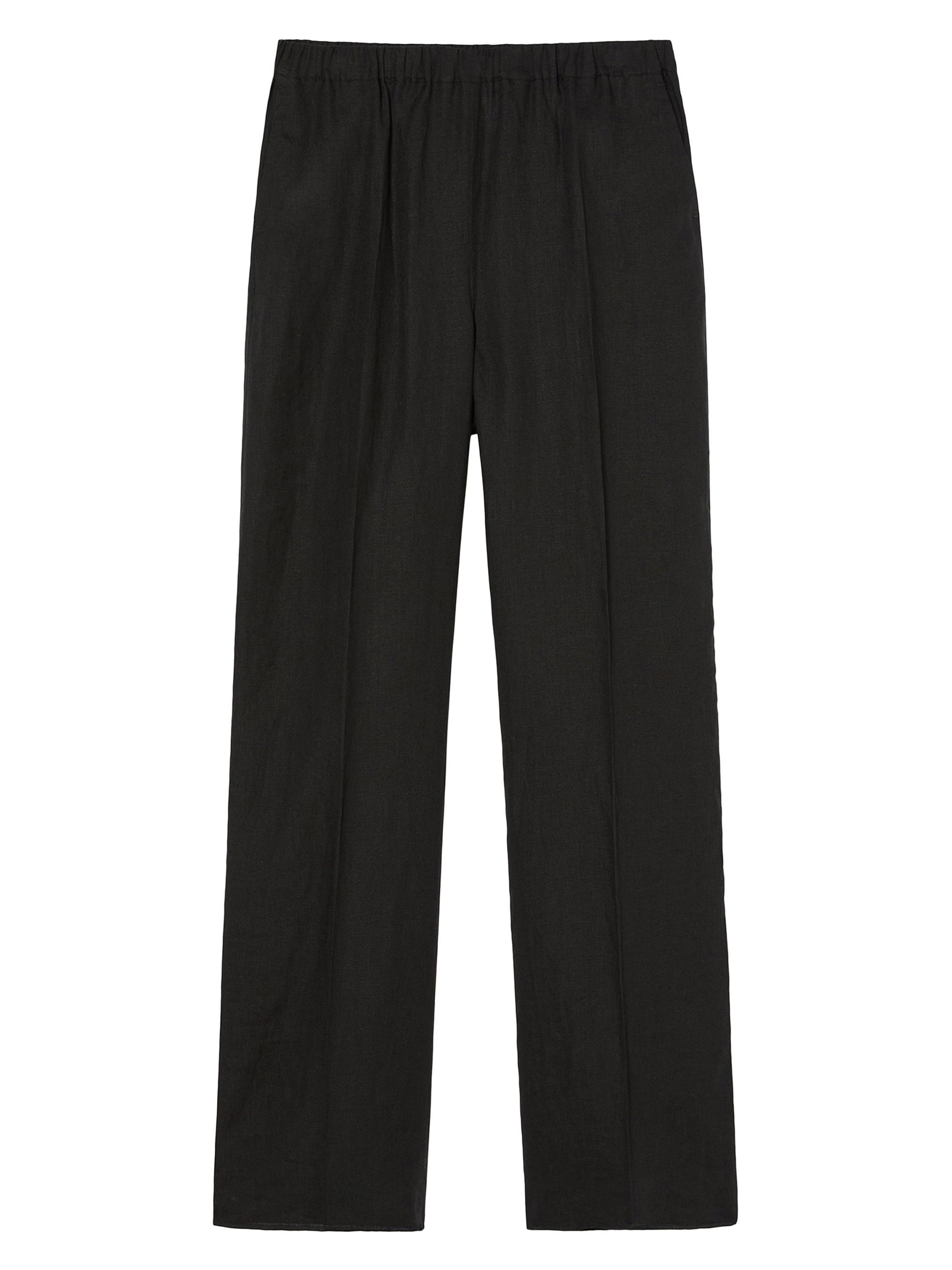 Marina Rinaldi Women's Linen Canvas Trousers - Cocoa