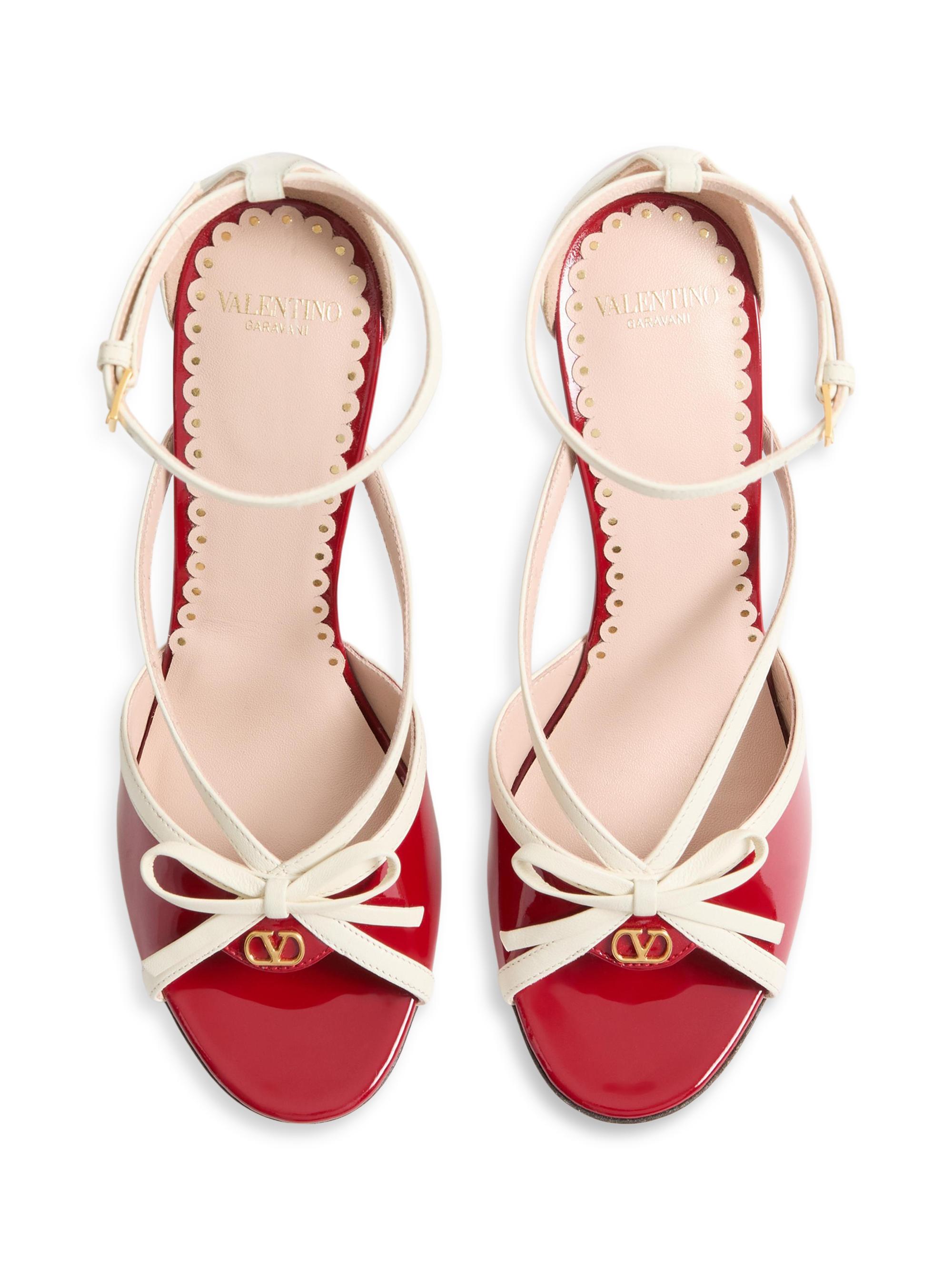 Bepointy 100MM Sandals in Patent Leather