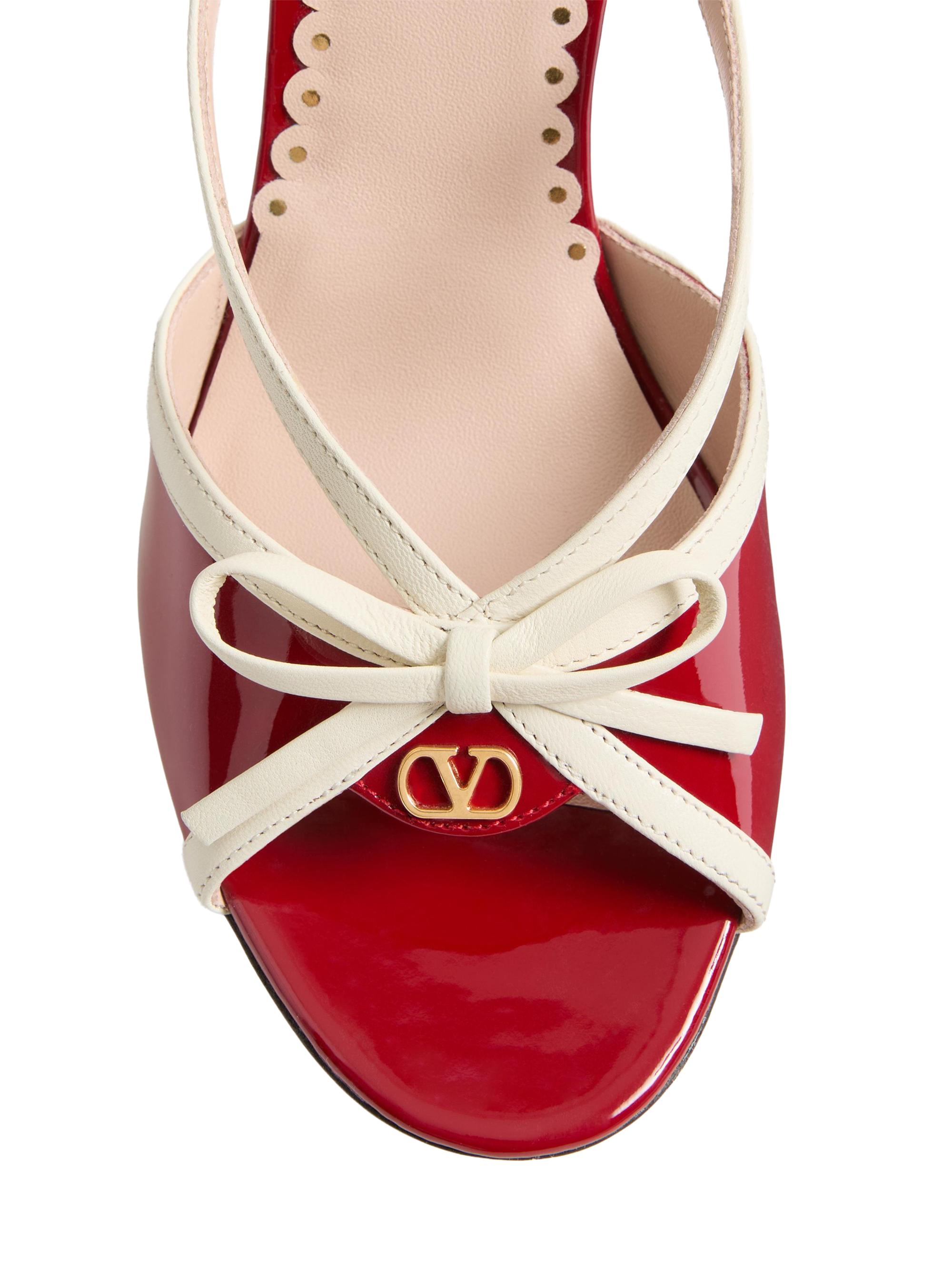 Bepointy 100MM Sandals in Patent Leather