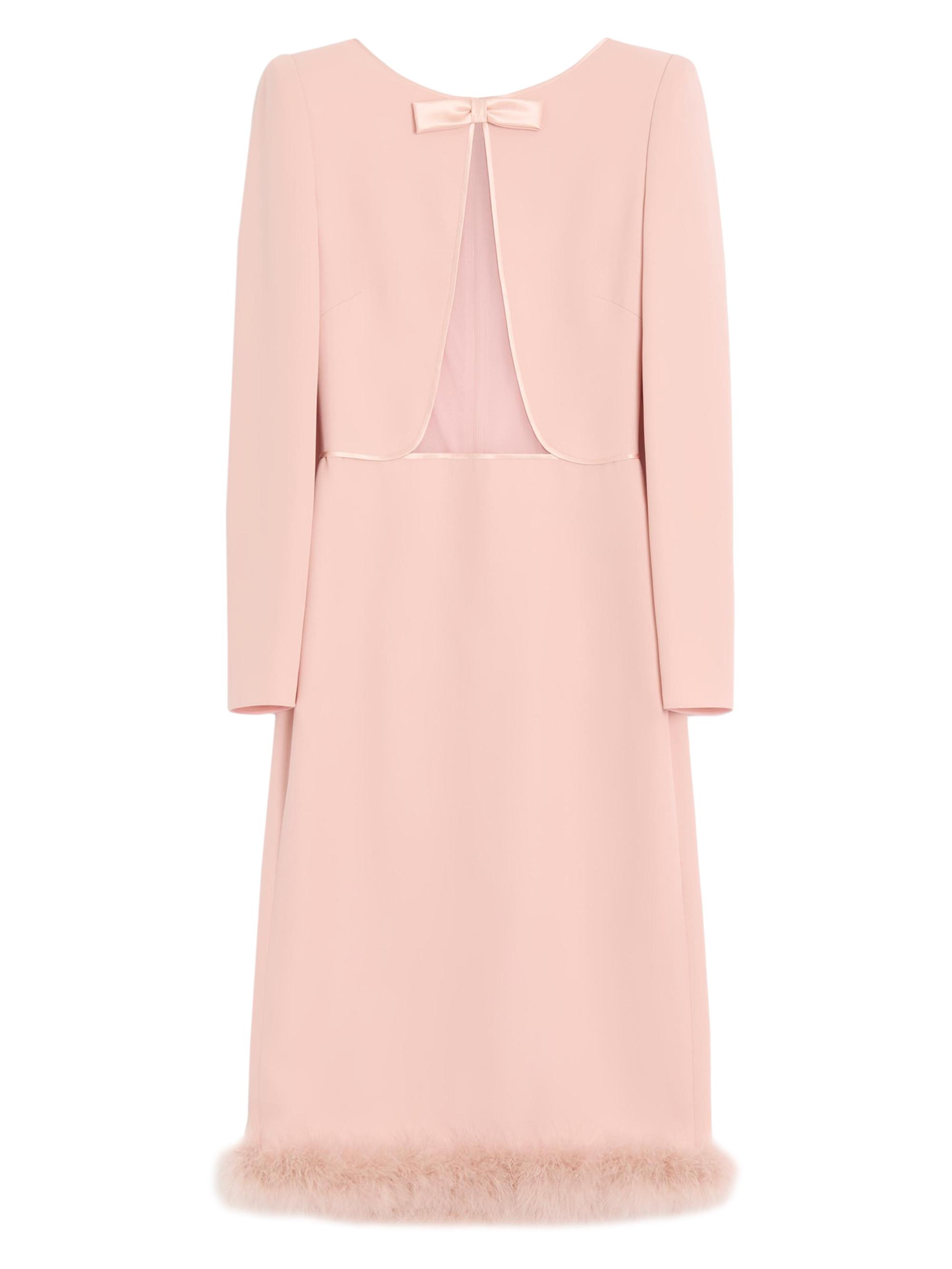 Valentino Garavani Women's Cady Couture Midi Dress with Feathers - Rose