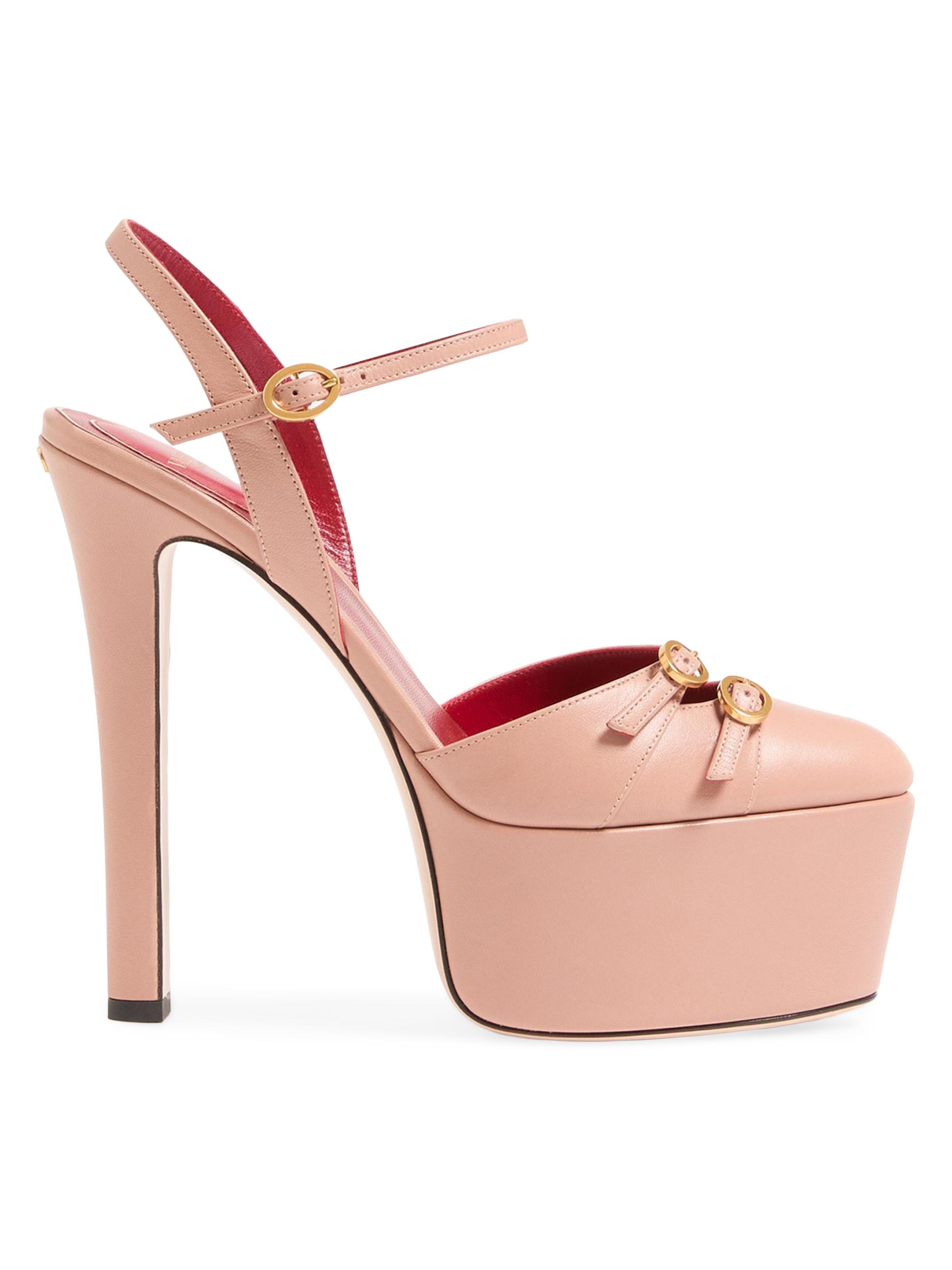 Valentino Garavani Women's Crasher 145MM Platform Pumps in Kidskin - Pink