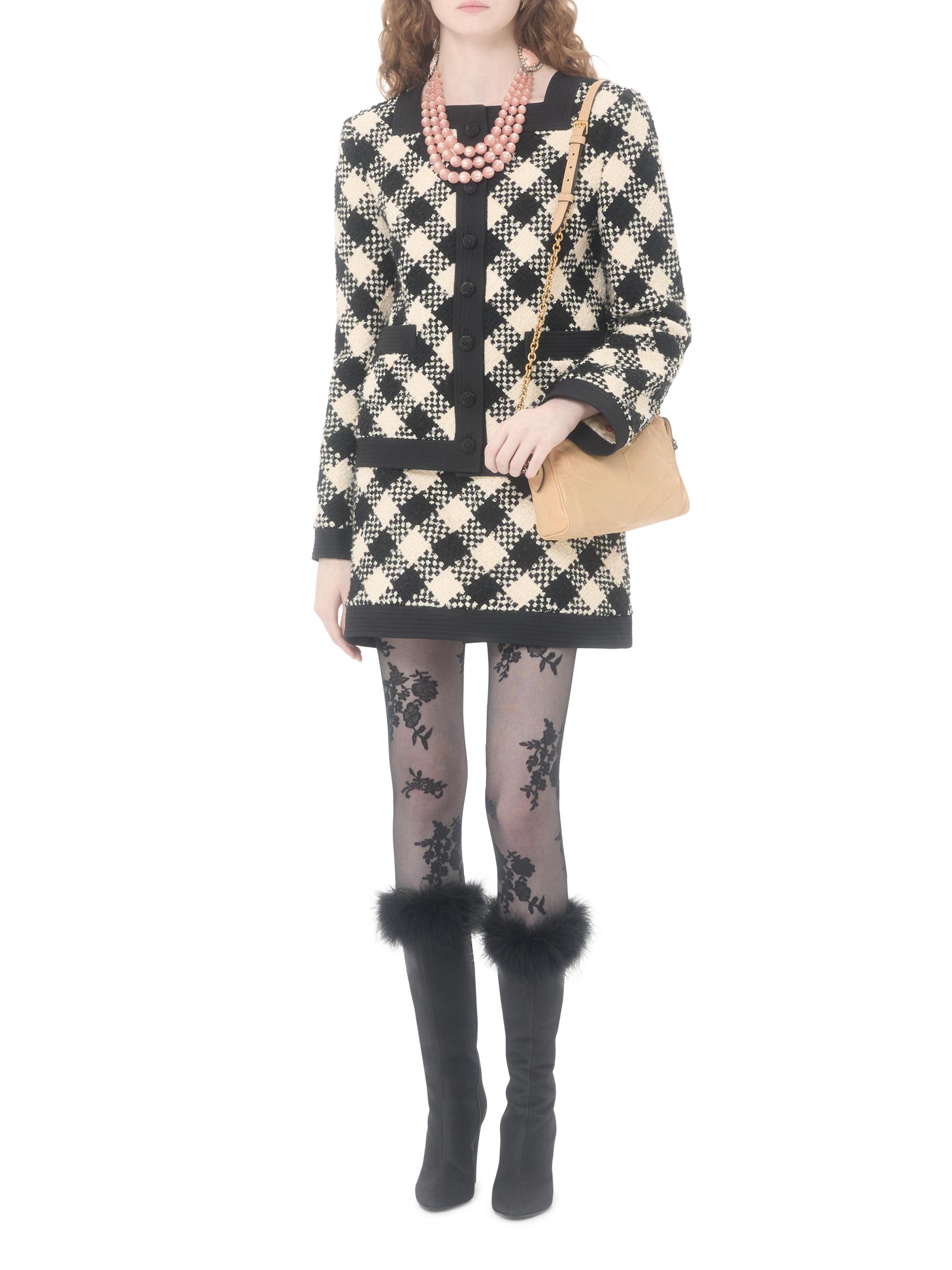 Valentino Garavani Damier Tweed Jacket | Saks Fifth Avenue