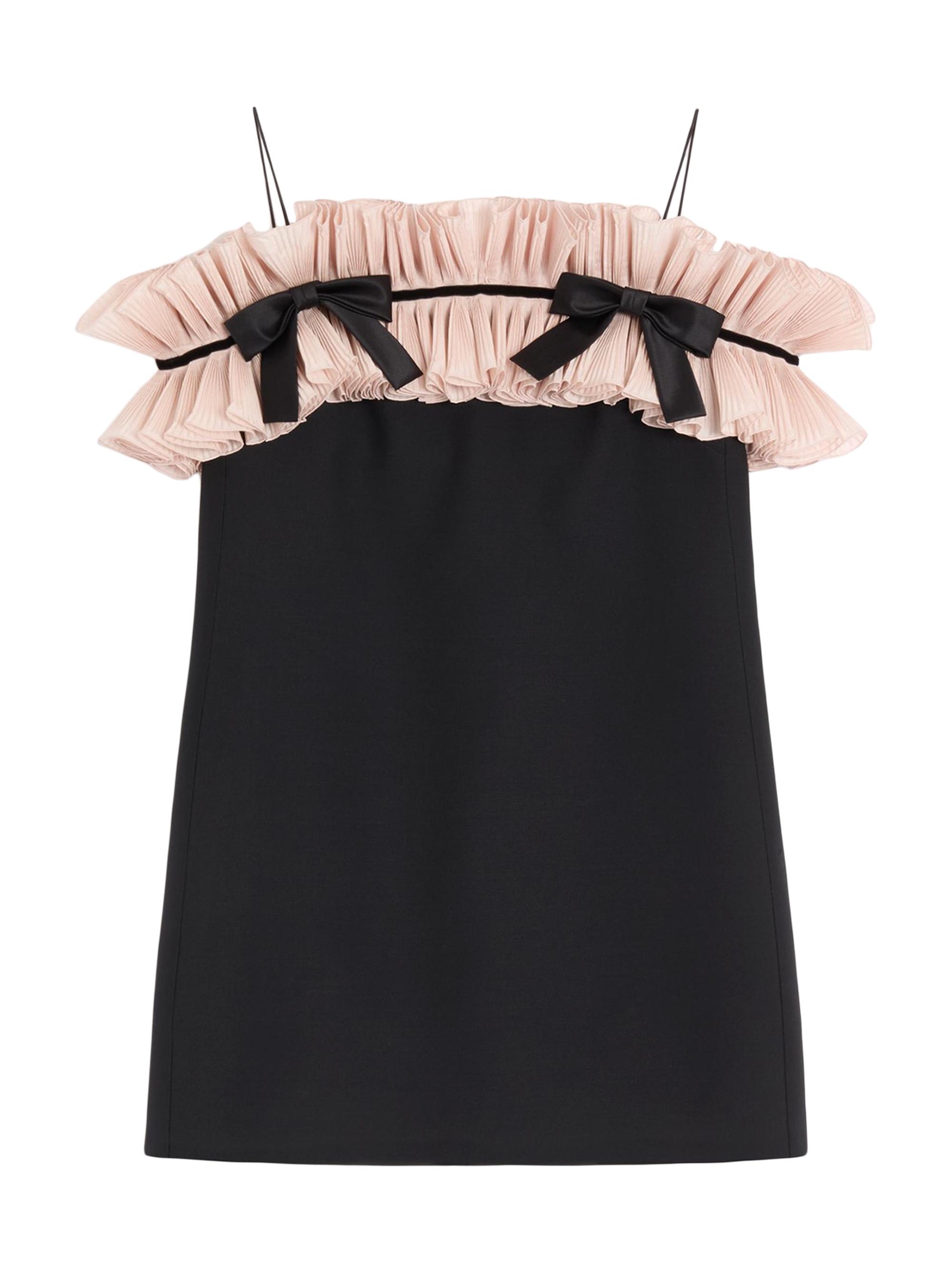 Valentino Garavani Women's Crepe Couture Short Dress - Black Pink