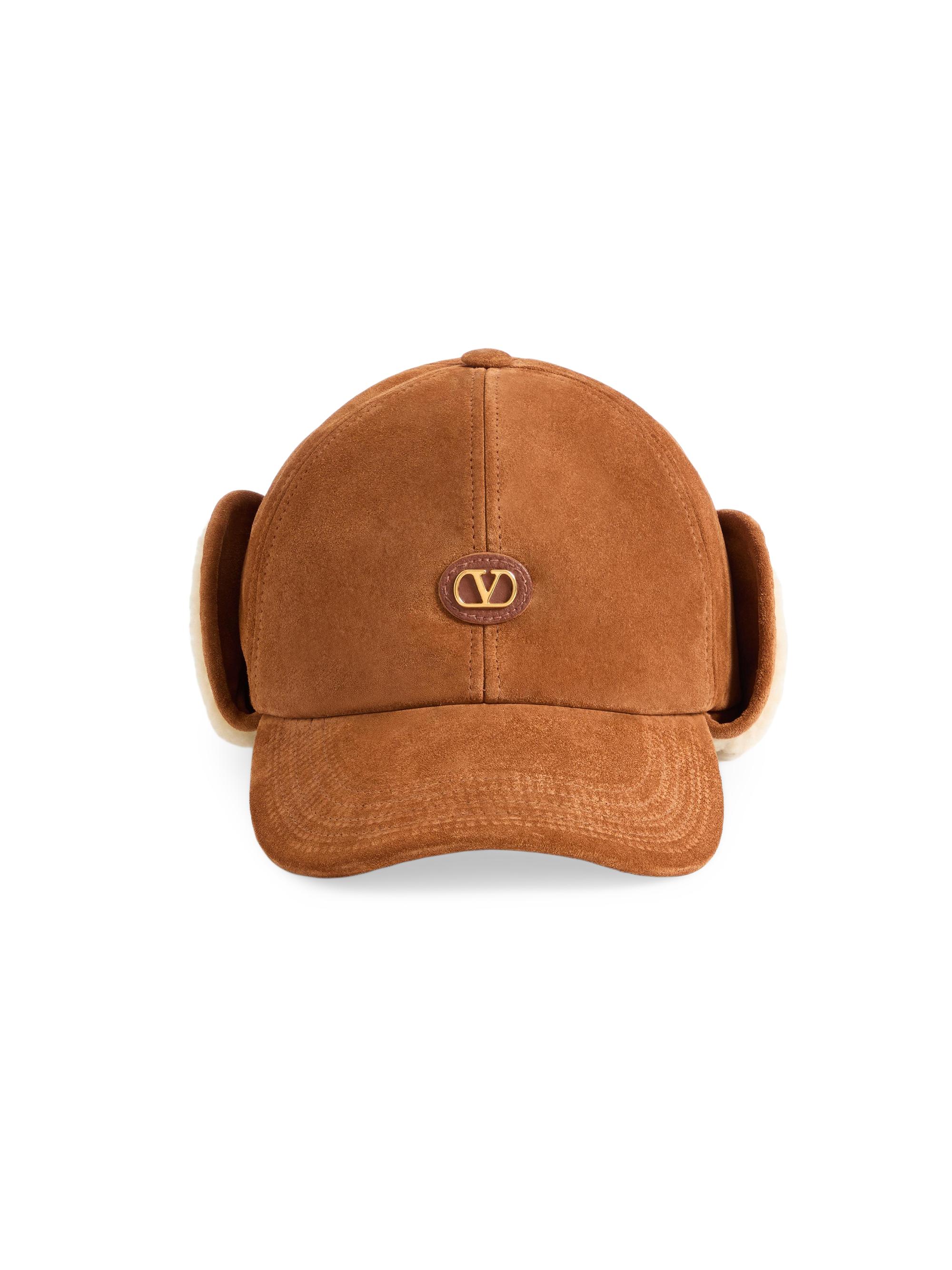 VALENTINO GARAVANI / Vロゴ/Baseball Cap/キャップ/S/BLK/レディース/UW2HDA22UQI Valentino Garavani VLogo Signature Baseball Cap in Suede and