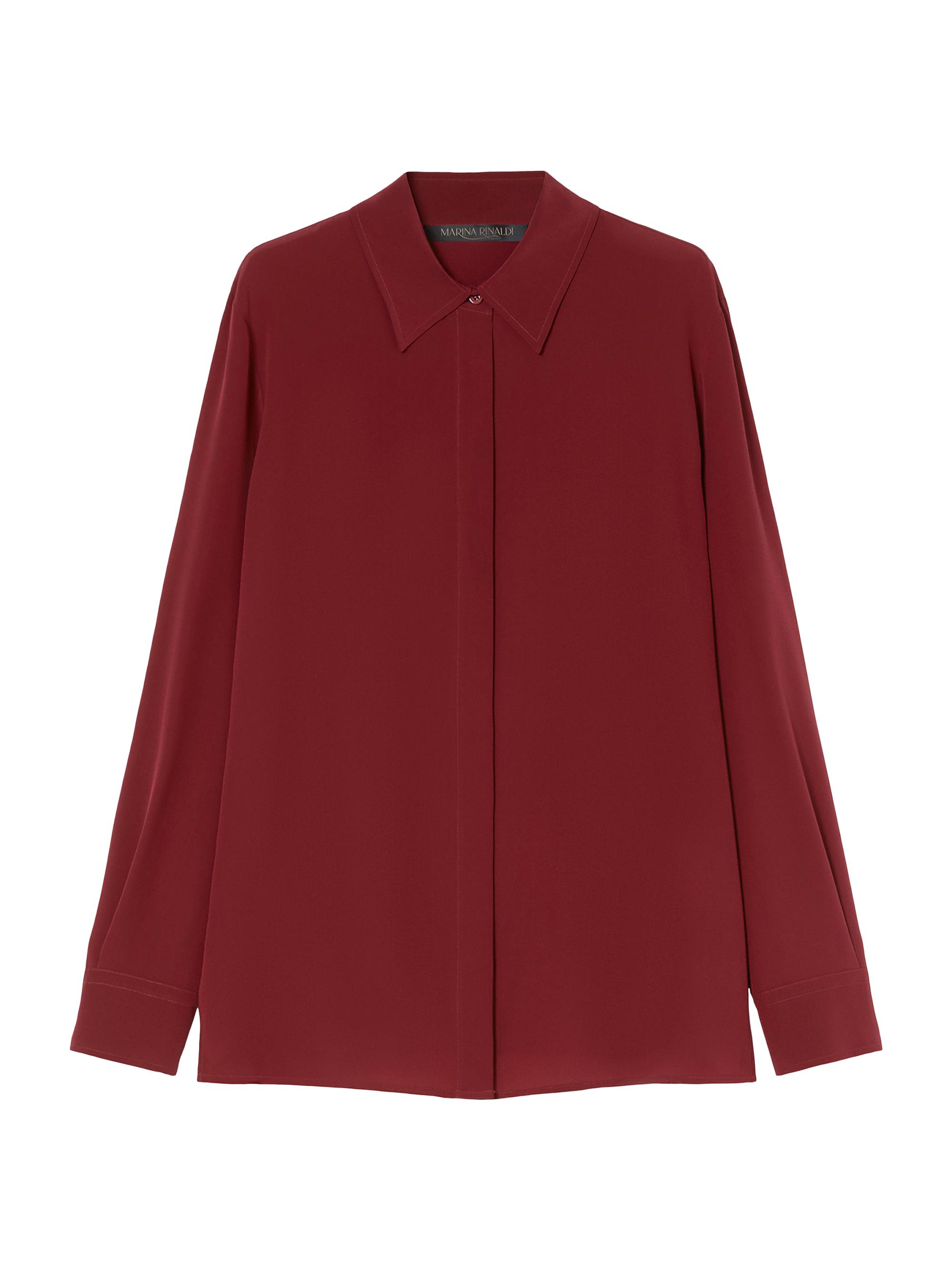Marina Rinaldi Women's Silk Shirt - Bordeaux