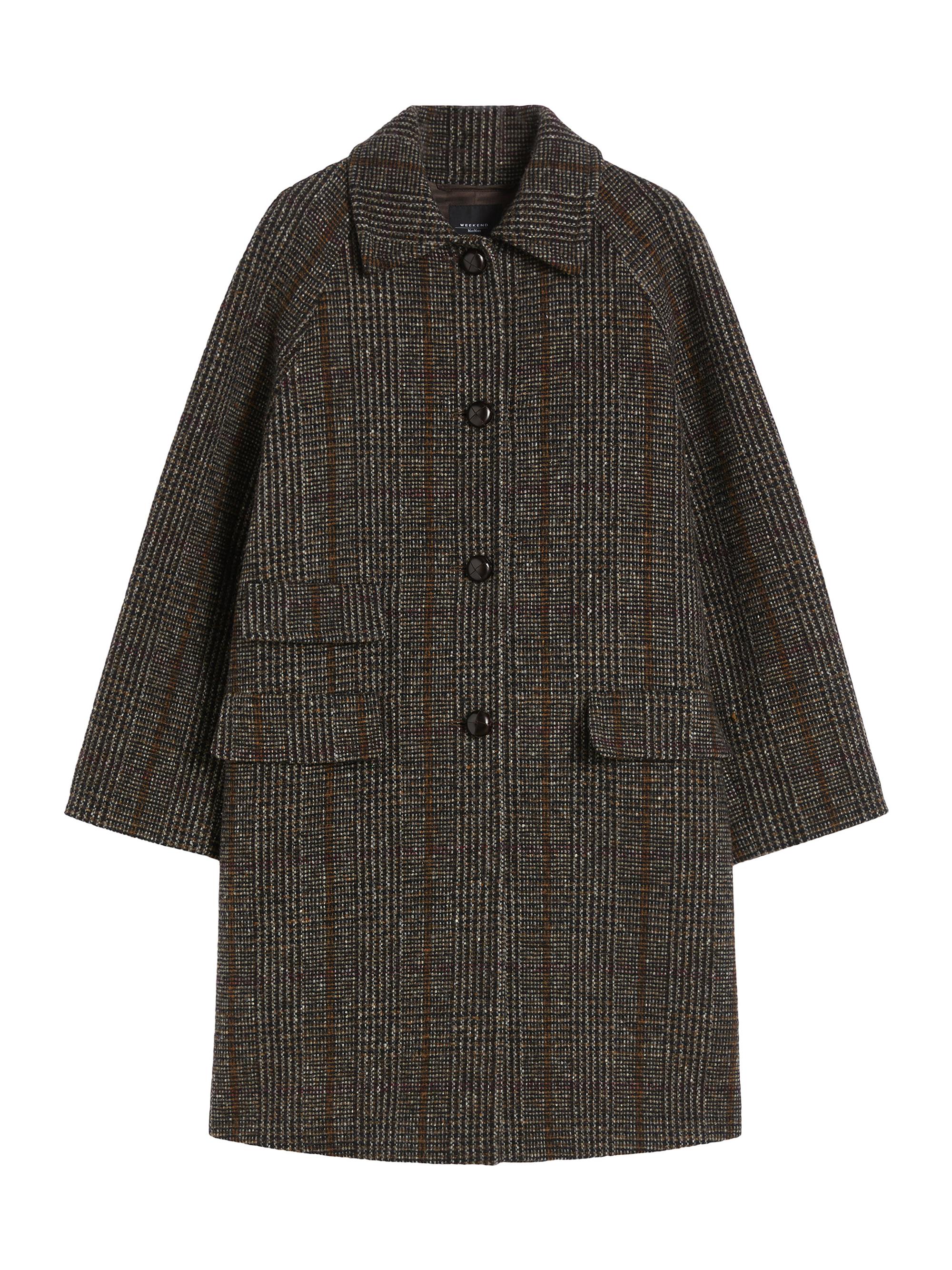 Weekend Max Mara Women's Prince of Wales Wool Midi Coat - Chocolate Galles