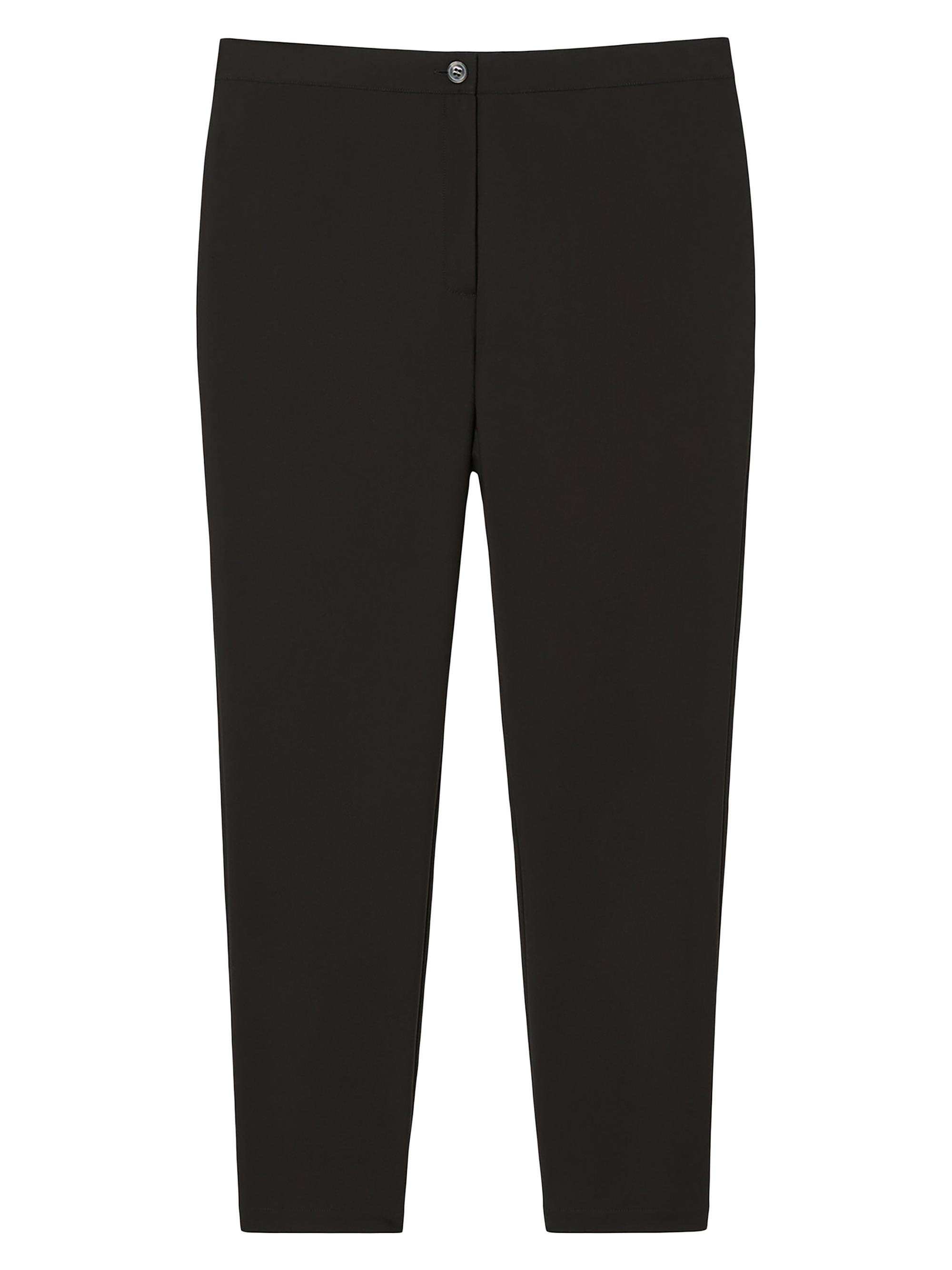 Marina Rinaldi Women's Slim Fit Cotton Canvas Trousers - Black