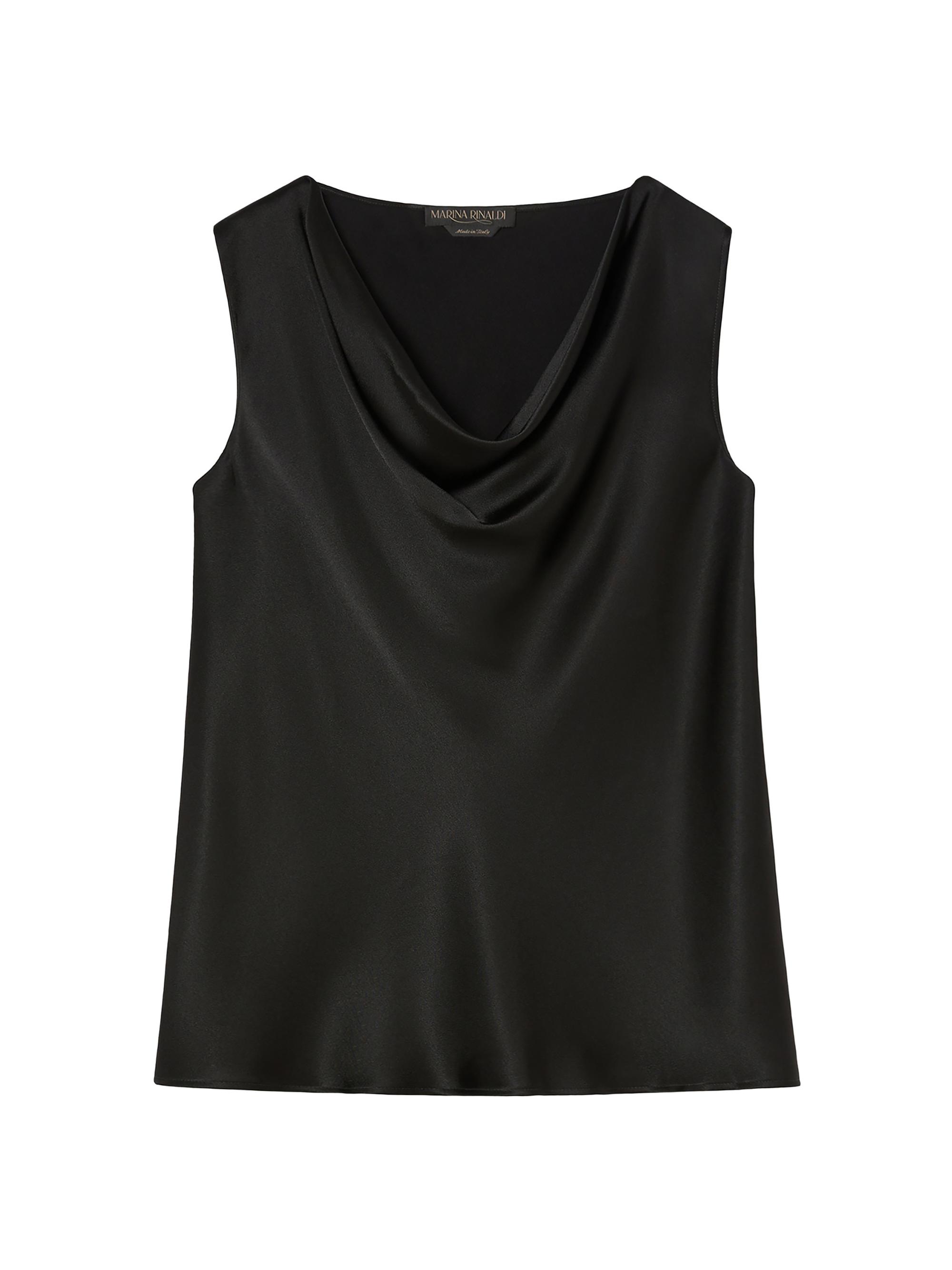 Marina Rinaldi Women's Silk Blend Top - Black