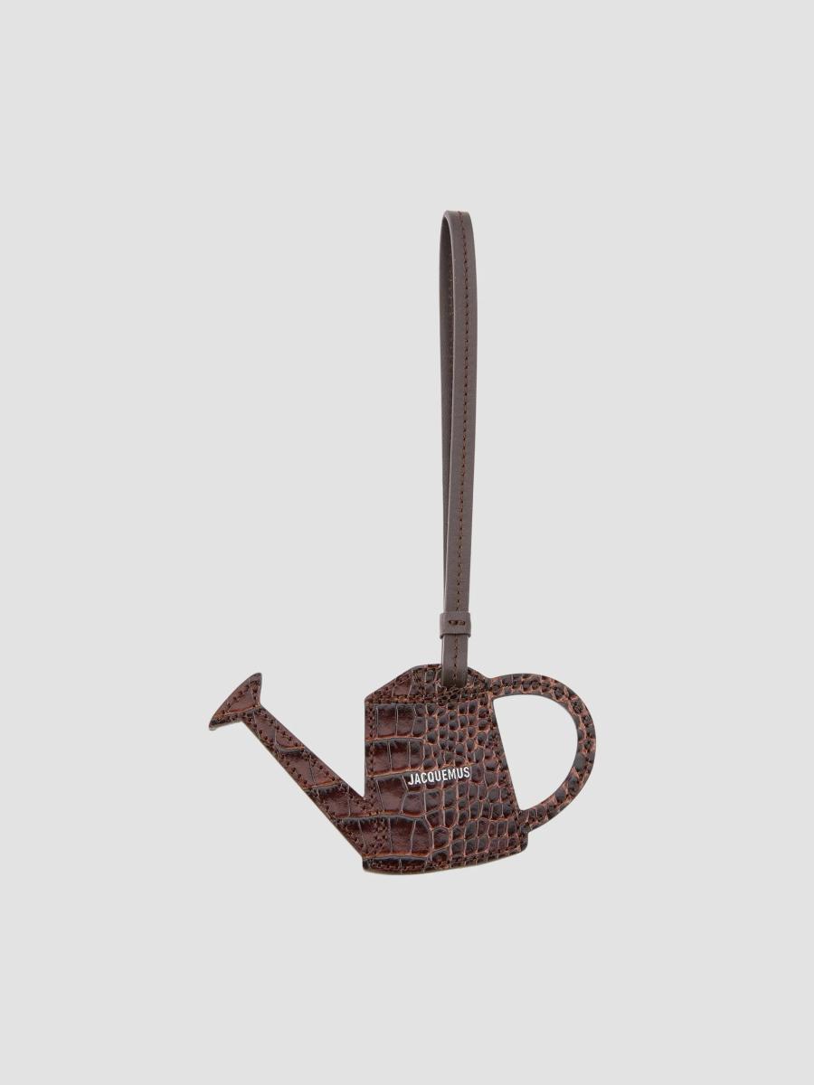 Jacquemus Women's L'arrosoir Leather Bag Charm In Dark Brown