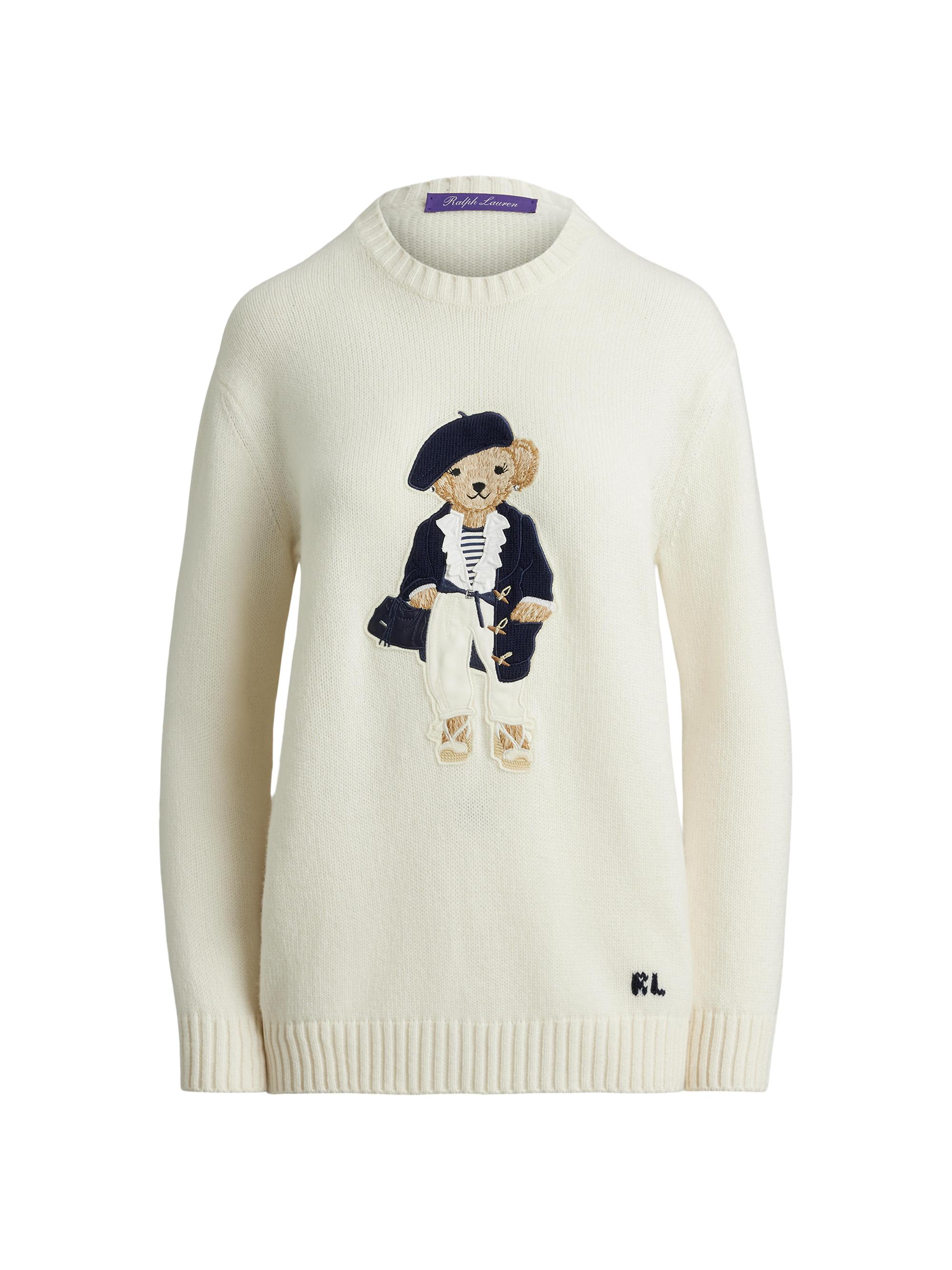 Ralph Lauren Collection Women's Polo Bear Cashmere Relaxed-Fit Sweater - Lux Cream