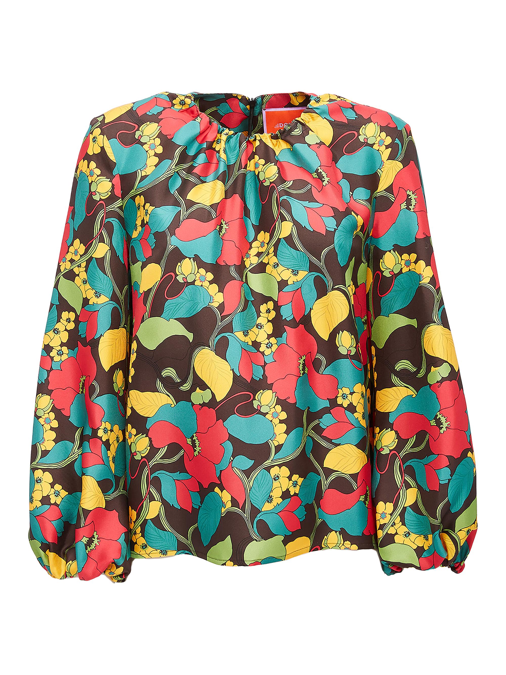 La DoubleJ Women's Charming Top - Vines Brown