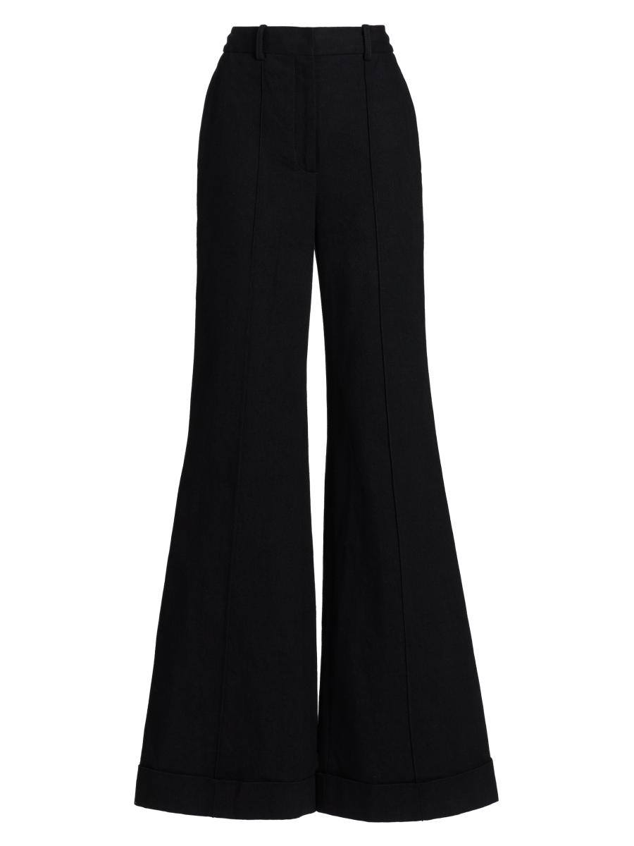 Adam Lippes Women's Deeda Cotton Wide-leg Pants In Black
