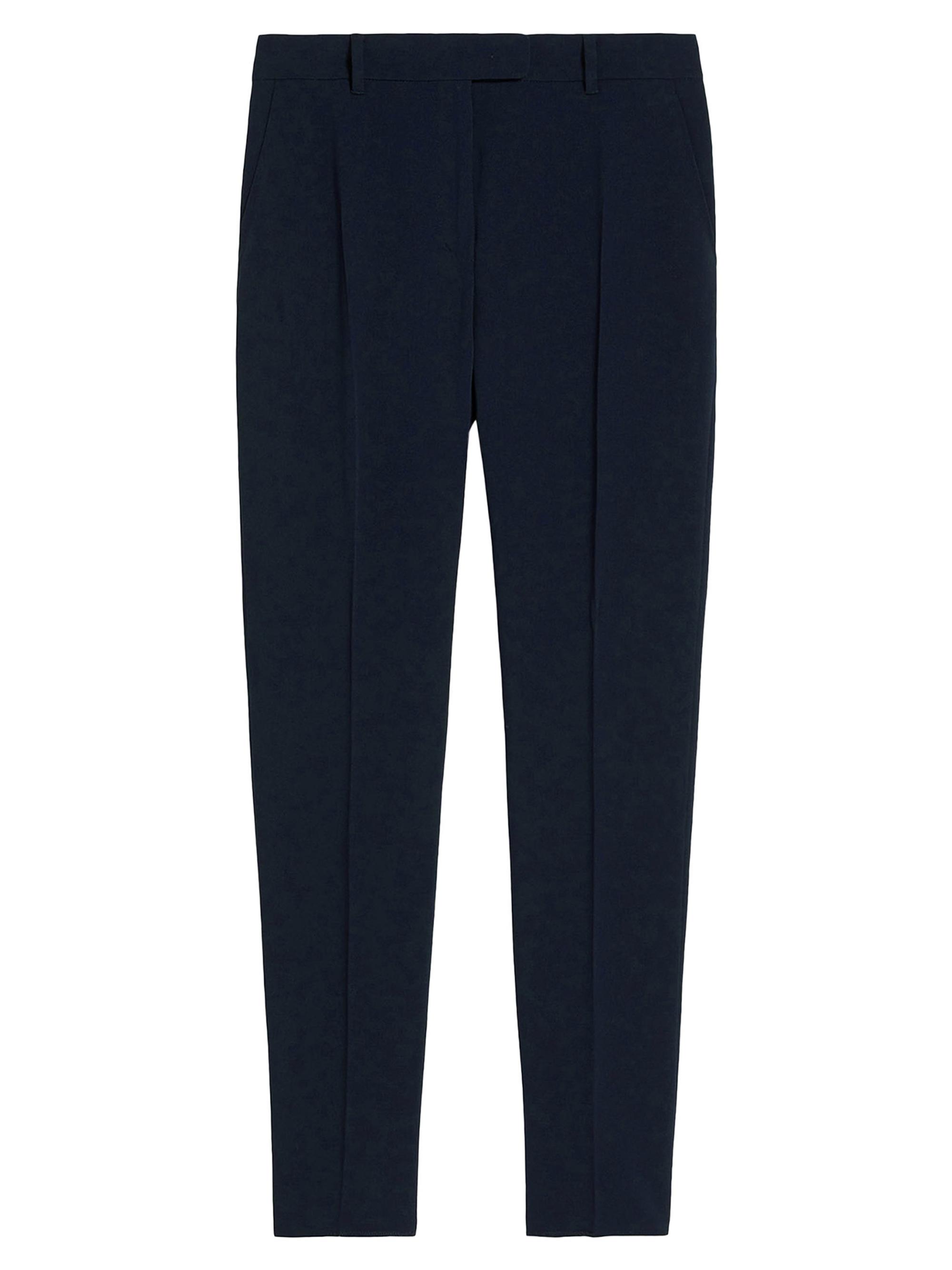 Max Mara Women's Straight Fit Cady Trousers - Navy