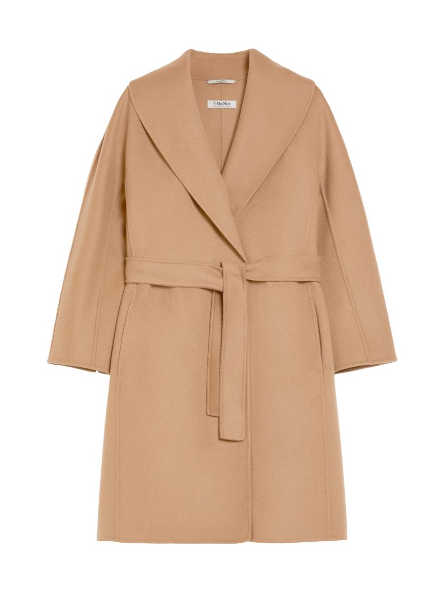 Max Mara Women's Double Faced Wool Robe Coat In Brown