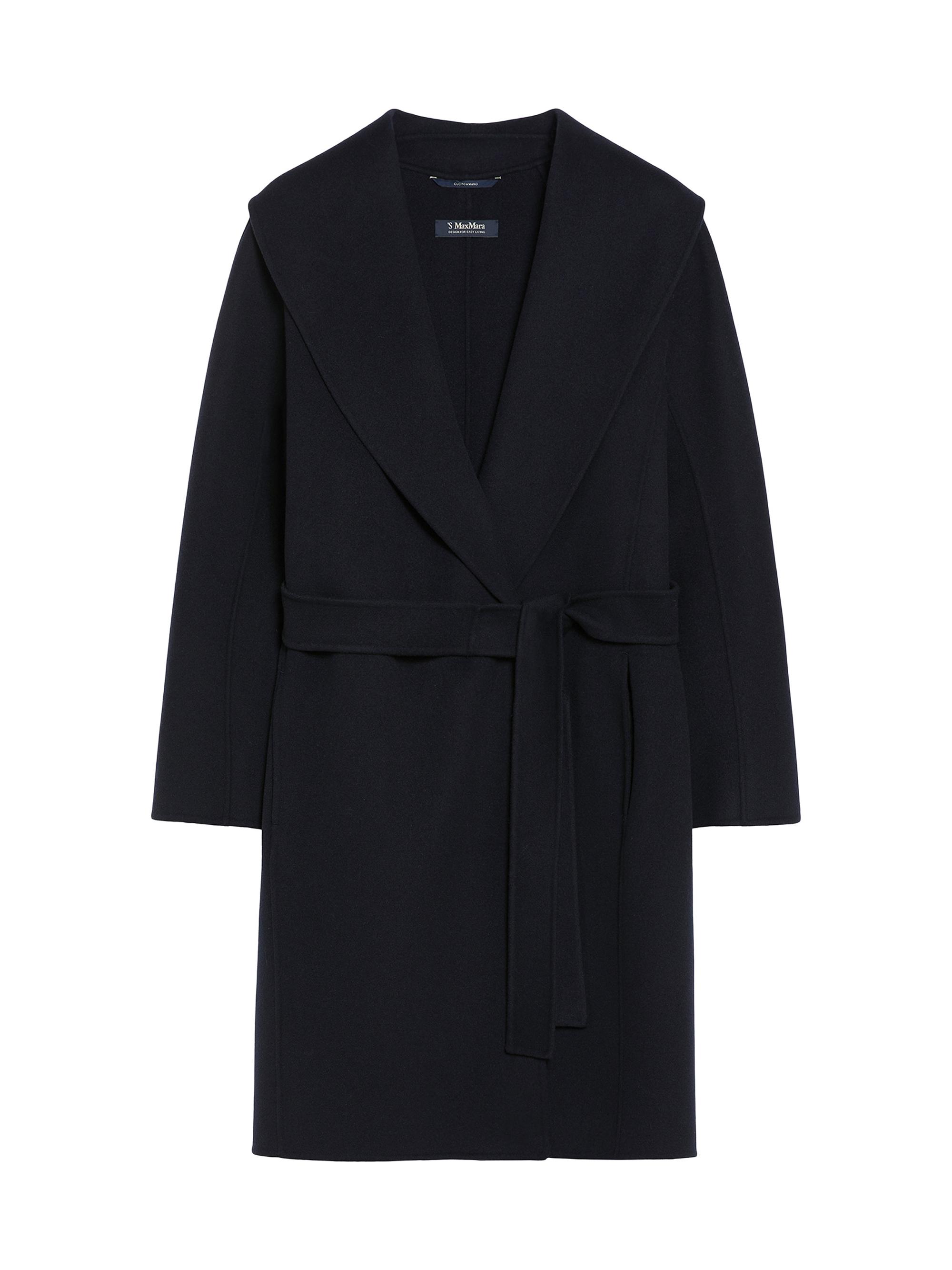 Max Mara Women's Double Faced Wool Robe Coat - Midnight Blue