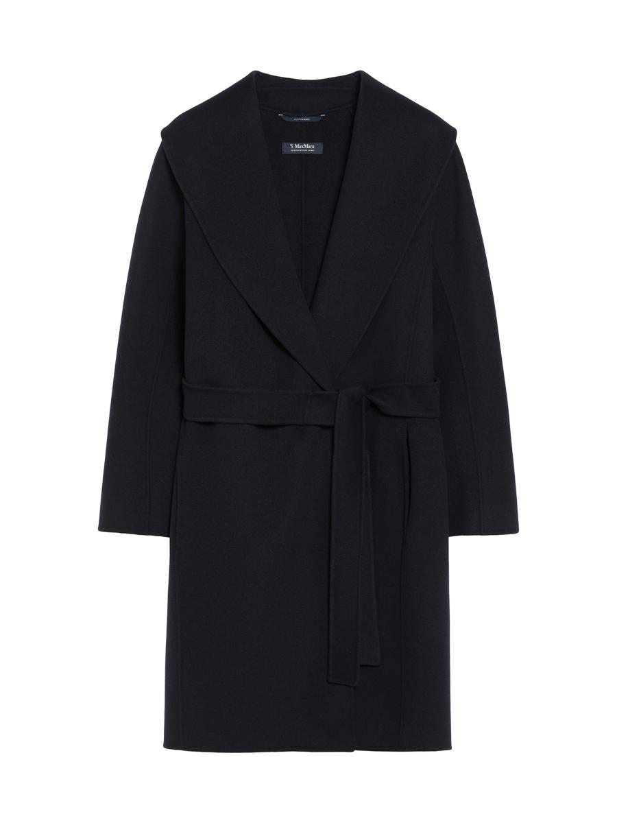 Max Mara Women's Double Faced Wool Robe Coat In Blue