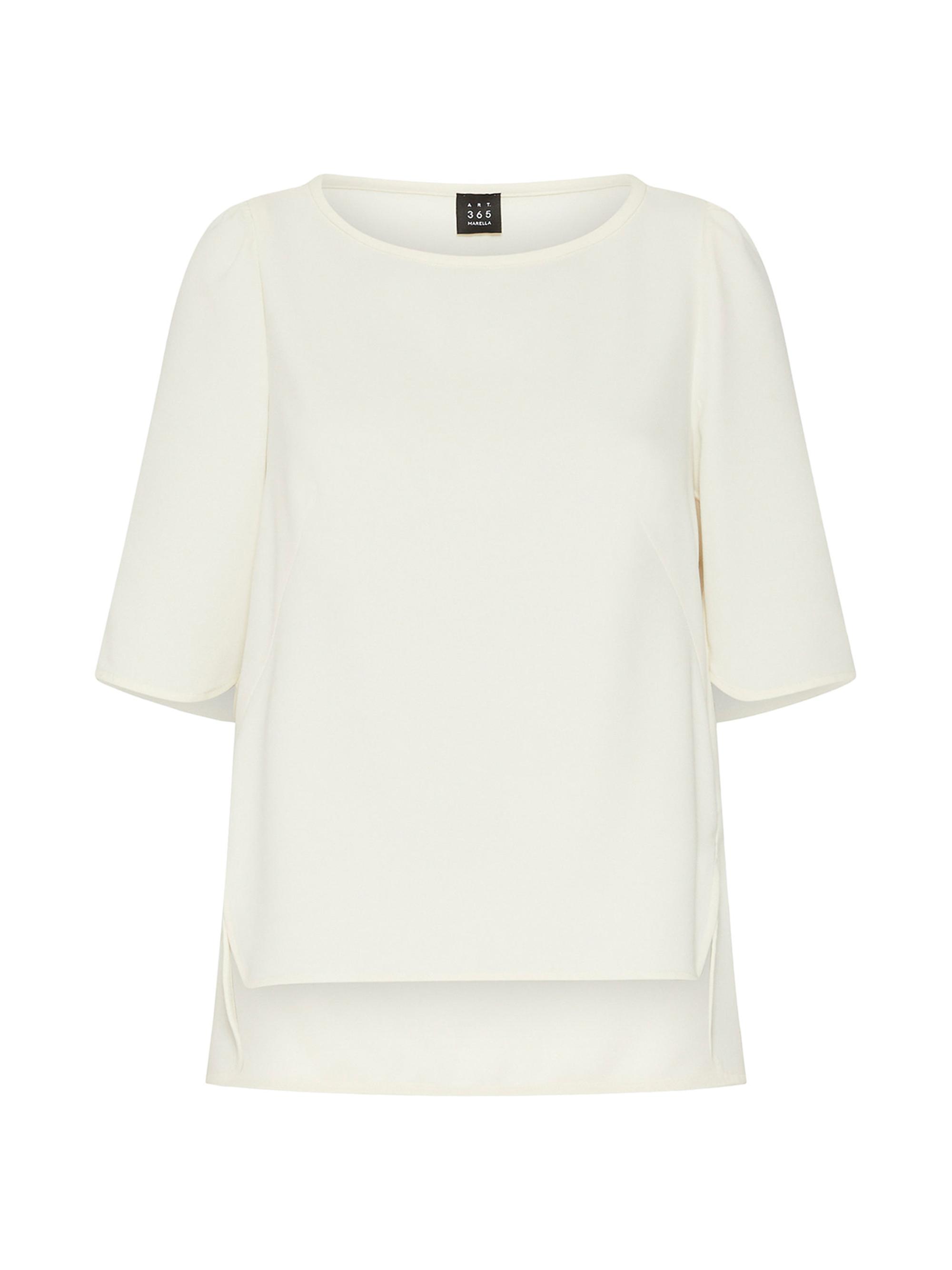 Marella Women's Envers Satin T-Shirt - Wool White