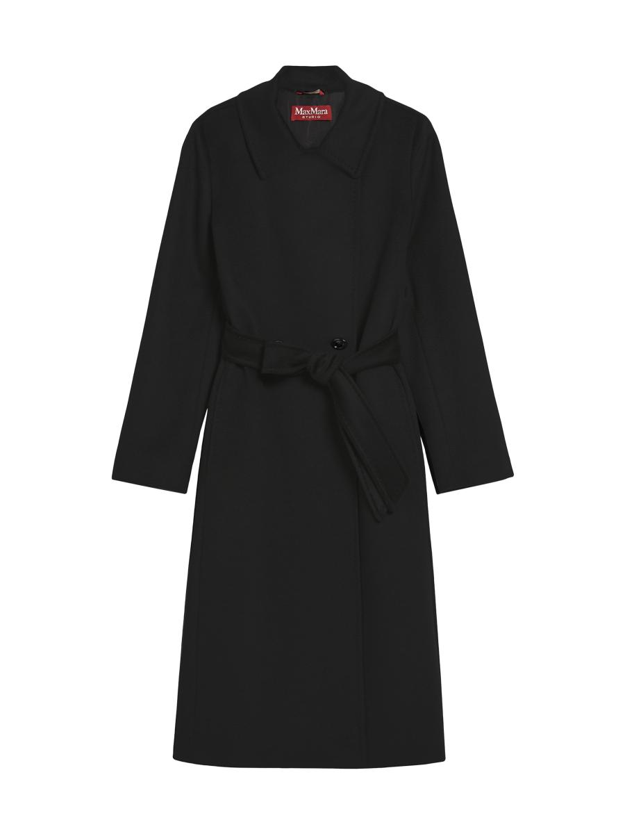 Max Mara Women's Wool Robe Coat In Black