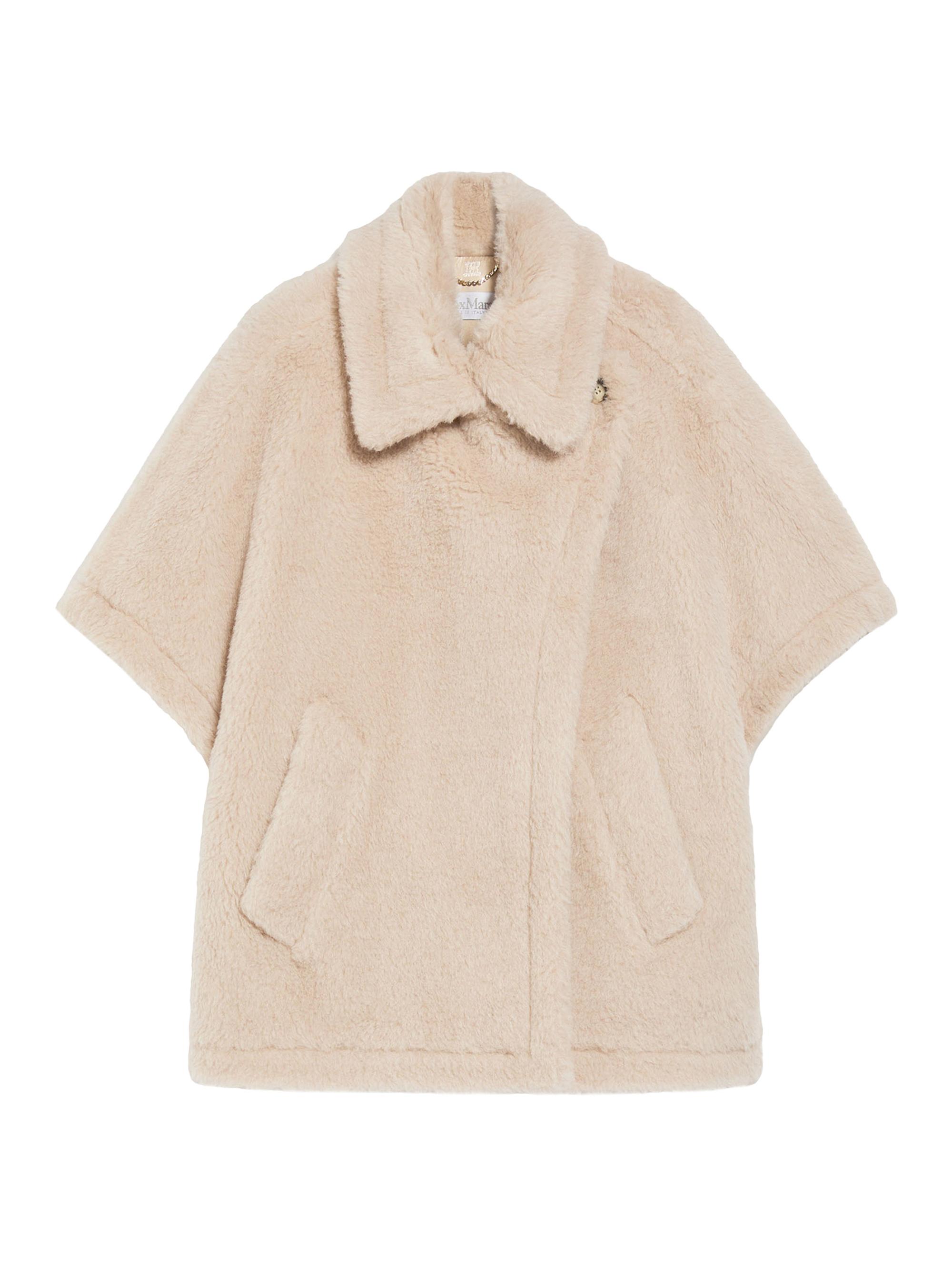 Max Mara Women's Cape in Alpaca and Wool Teddy Fabric - Beige