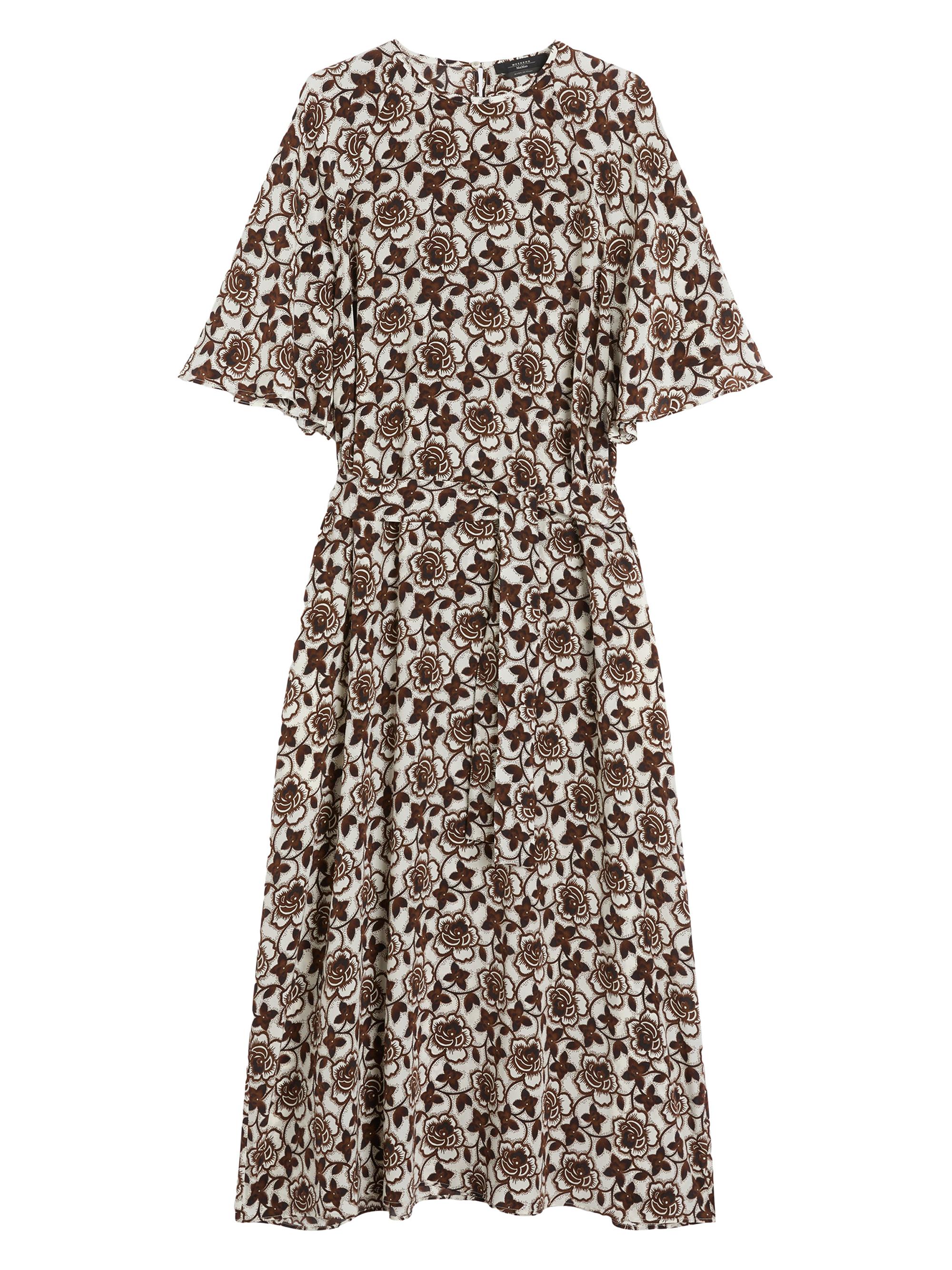 Weekend Max Mara Women's Silk Crepe De Chine Dress - Brown