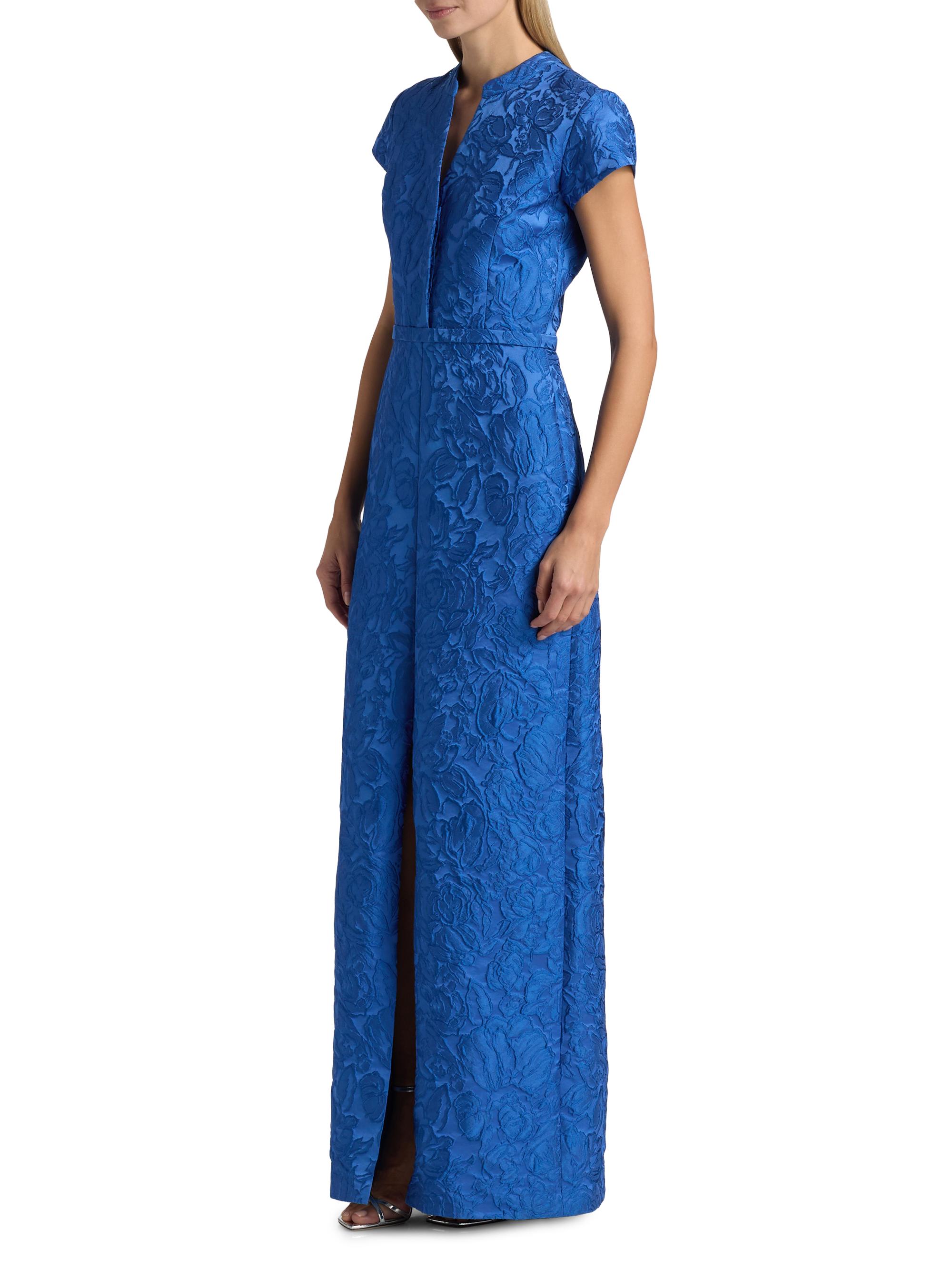 SACHIN BABI Lynn Floral Jacquard V-Neck Gown | Saks Fifth Avenue