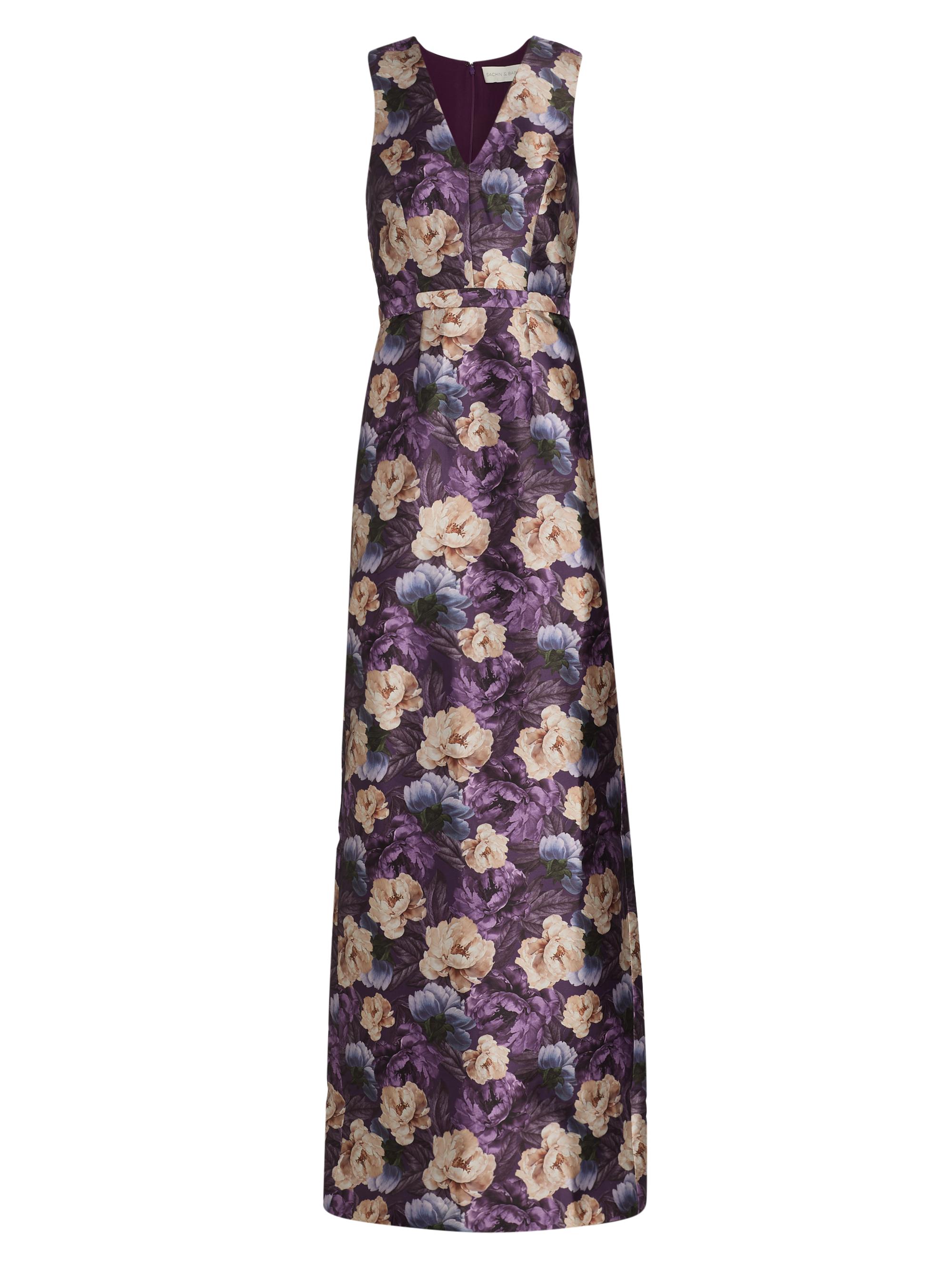 Sachin & Babi Women's Adellyn Floral Sleeveless Gown - Winter Peony