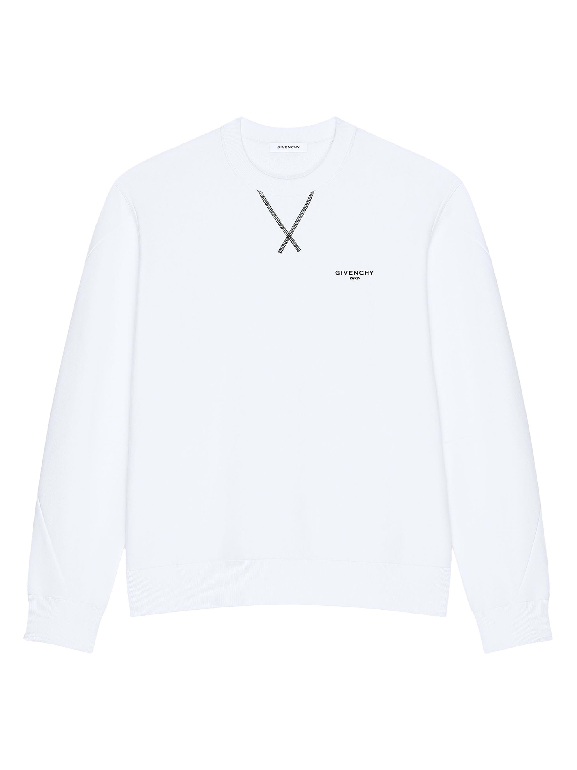 Givenchy Men's Couture Seam Sweatshirt in Fleece - White