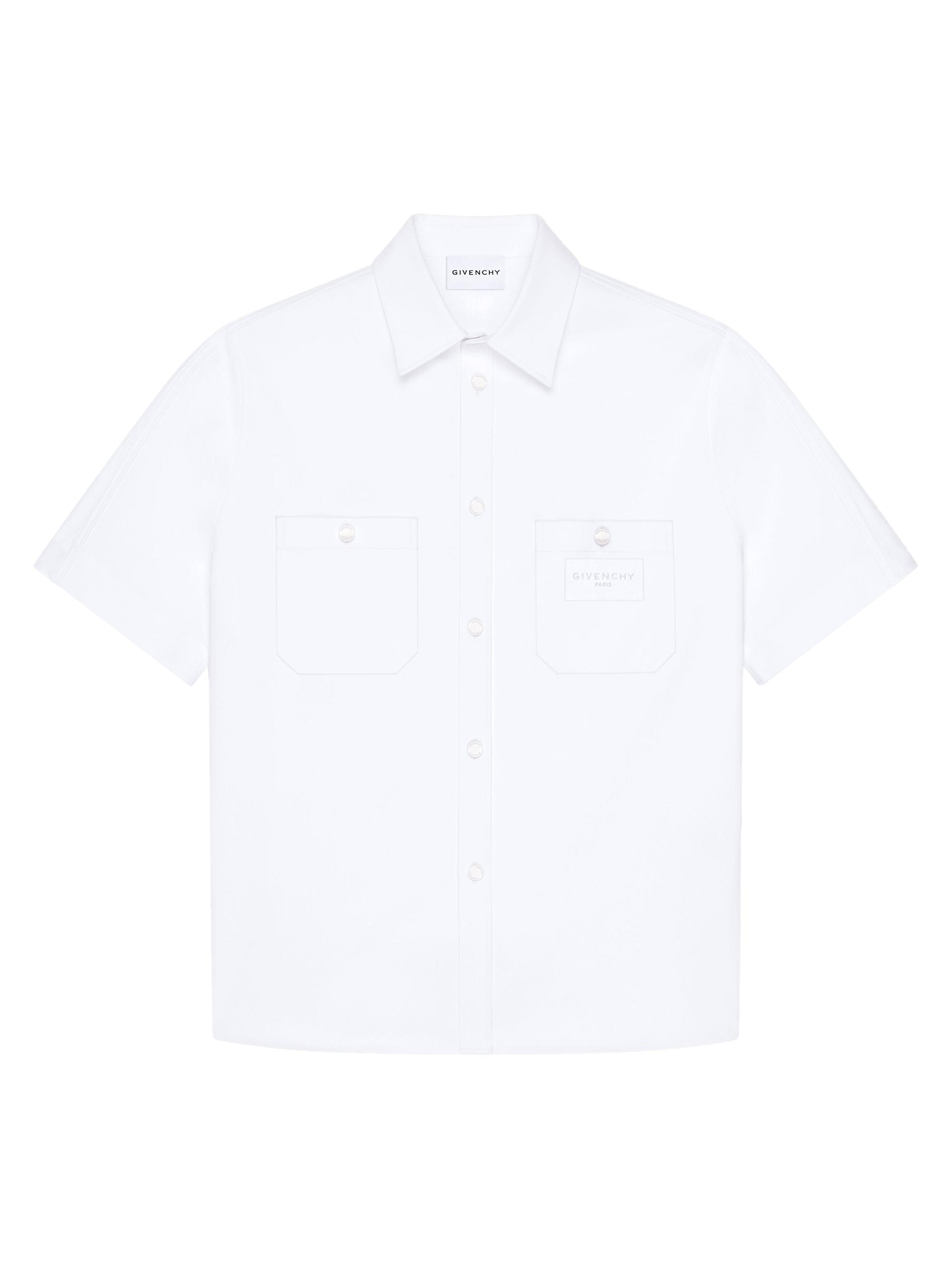 Givenchy Men's Couture Seam Shirt in Cotton with Patch - White