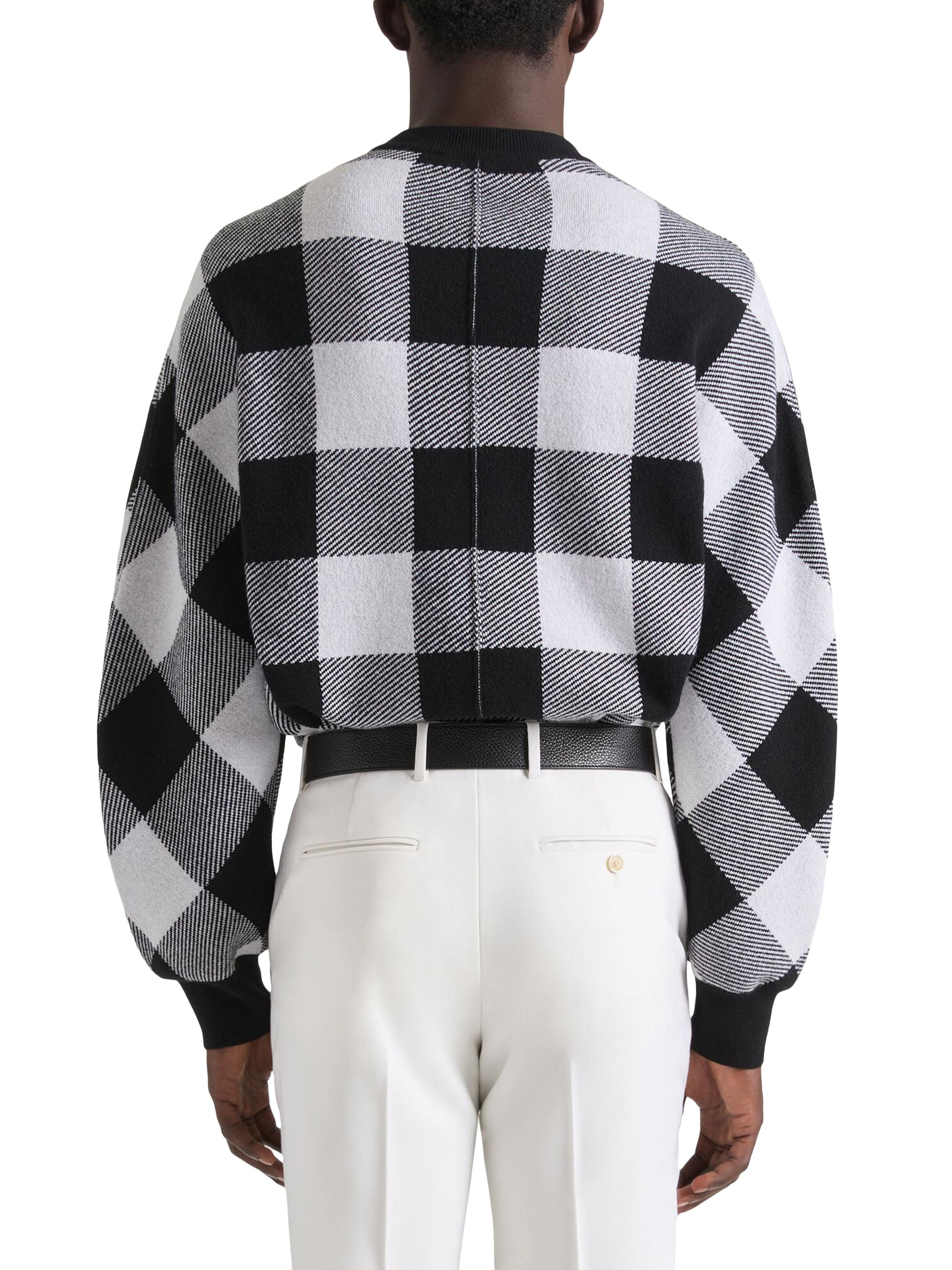 Givenchy Checked Sweater in Wool | Saks Fifth Avenue