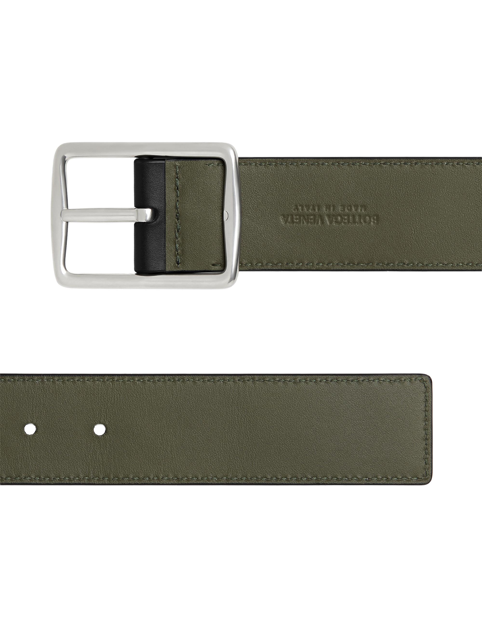 Bottega Veneta Reverso Intrecciato Leather Belt | Saks Fifth Avenue