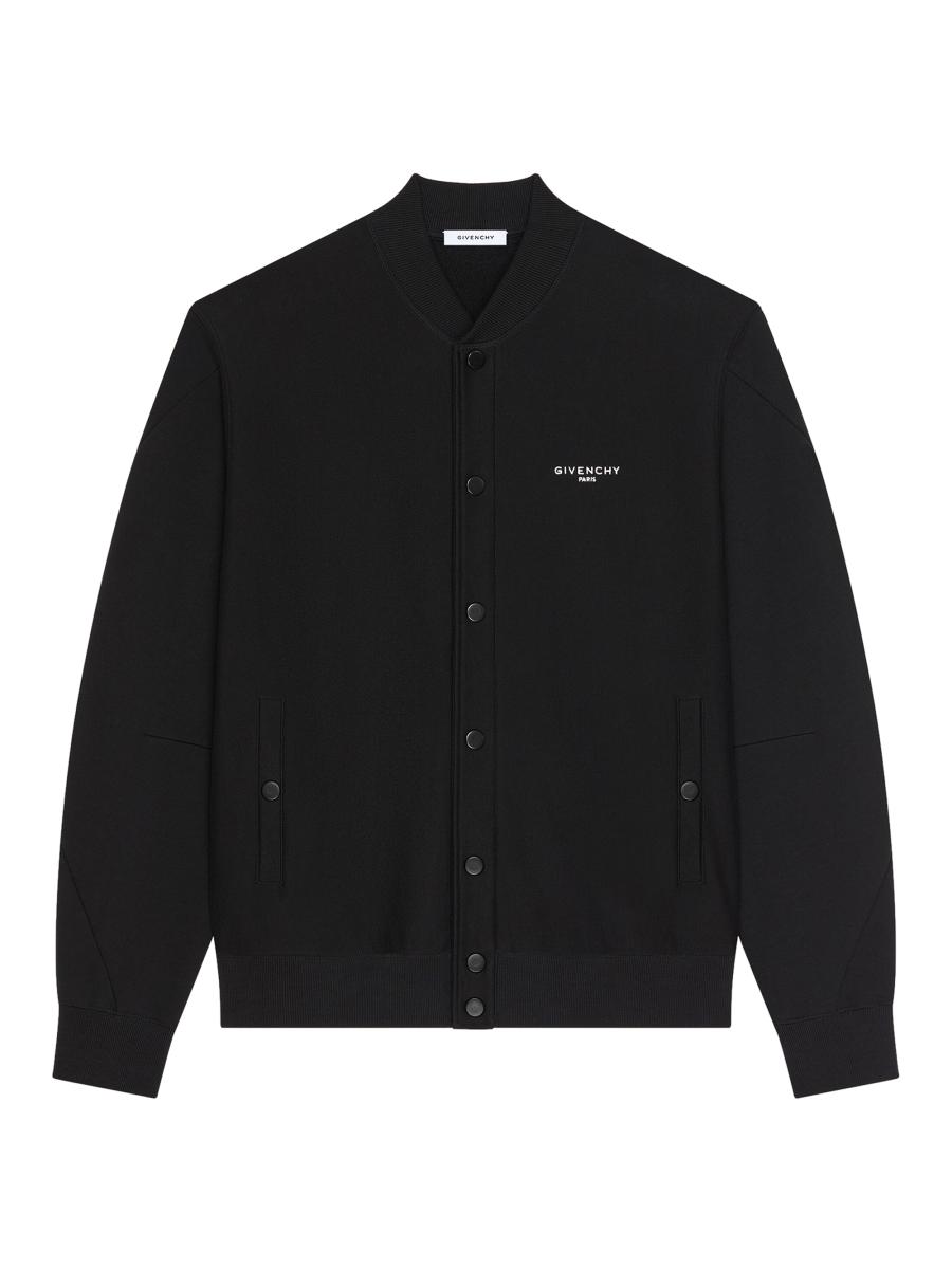 Givenchy Men's Couture Seam Cardigan In Fleece In Black