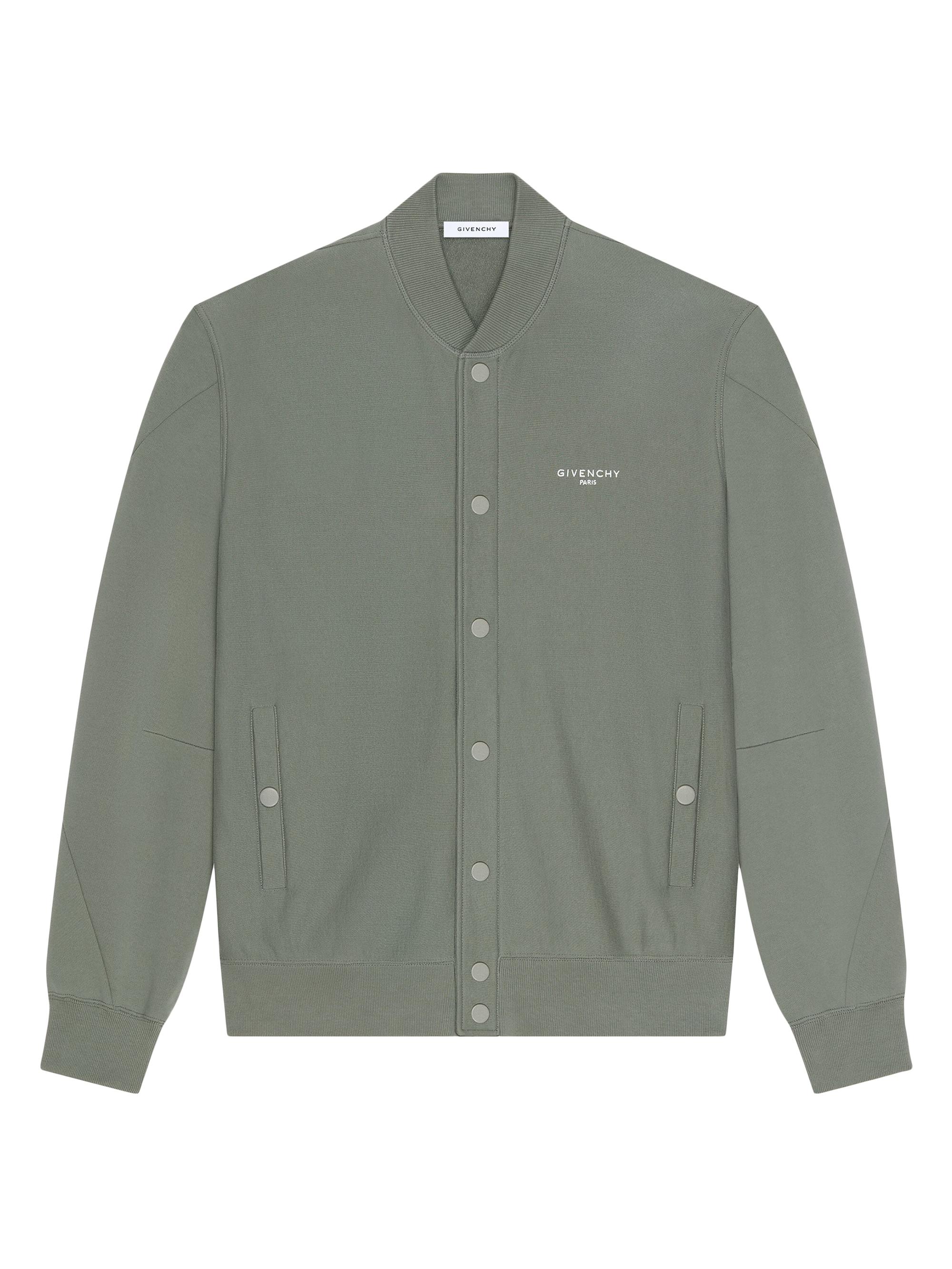 Givenchy Men's Couture Seam Cardigan in Fleece - Salvia