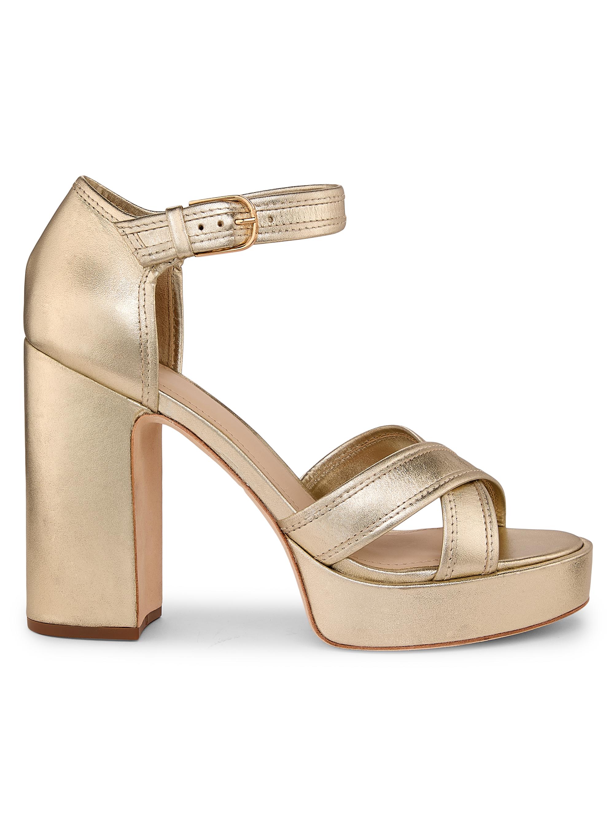 115MM Leather Platform Sandals